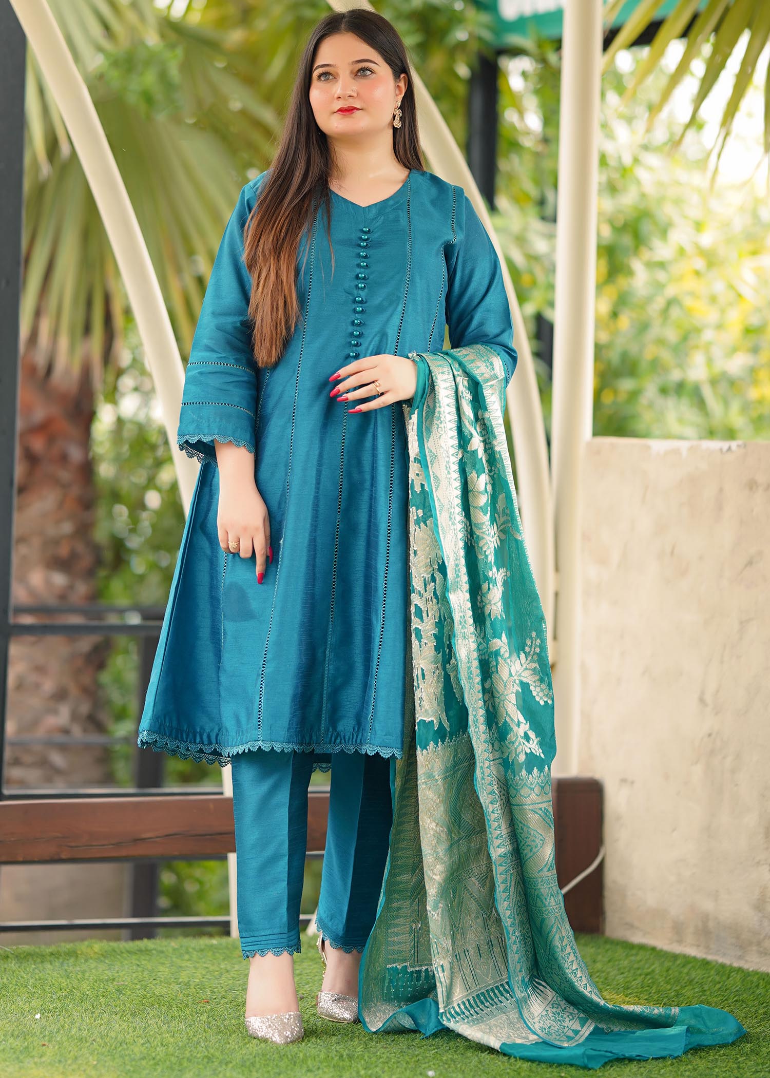 Four Season Boutique Kaseesh Zinc Blue Women 3pcs