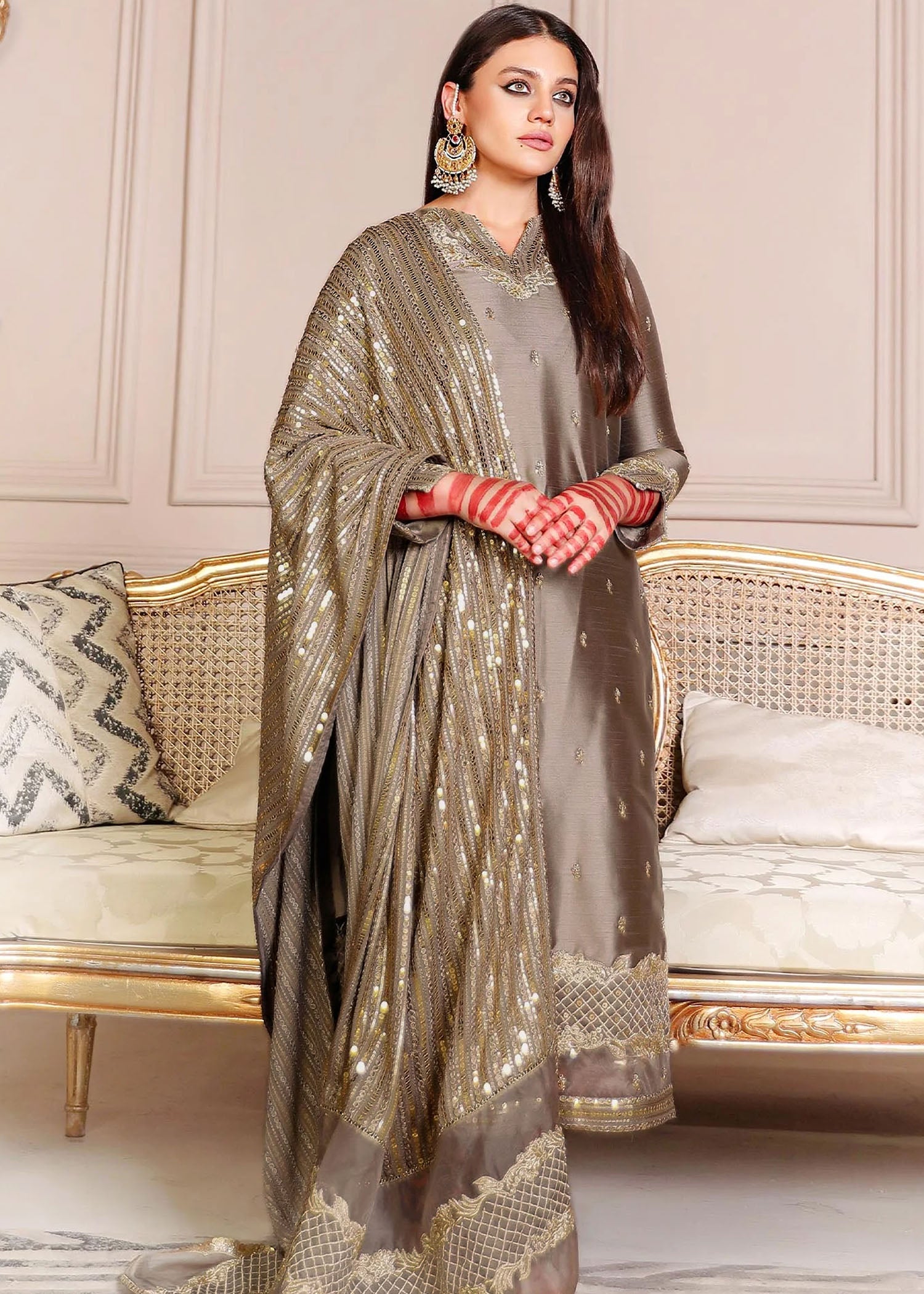 Rang-e-Haya Sandali grey Women 3pcs