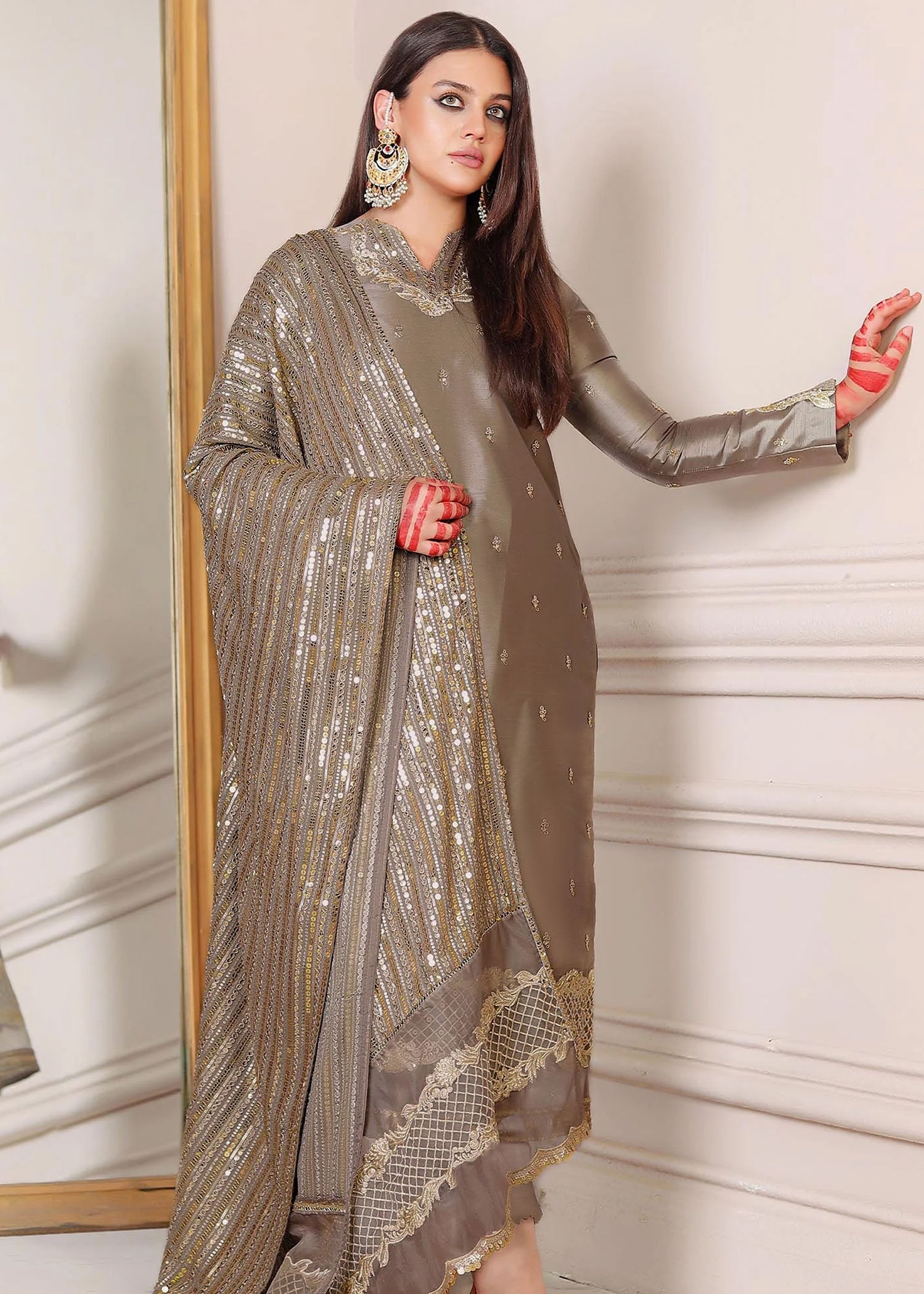Rang-e-Haya Sandali grey Women 3pcs