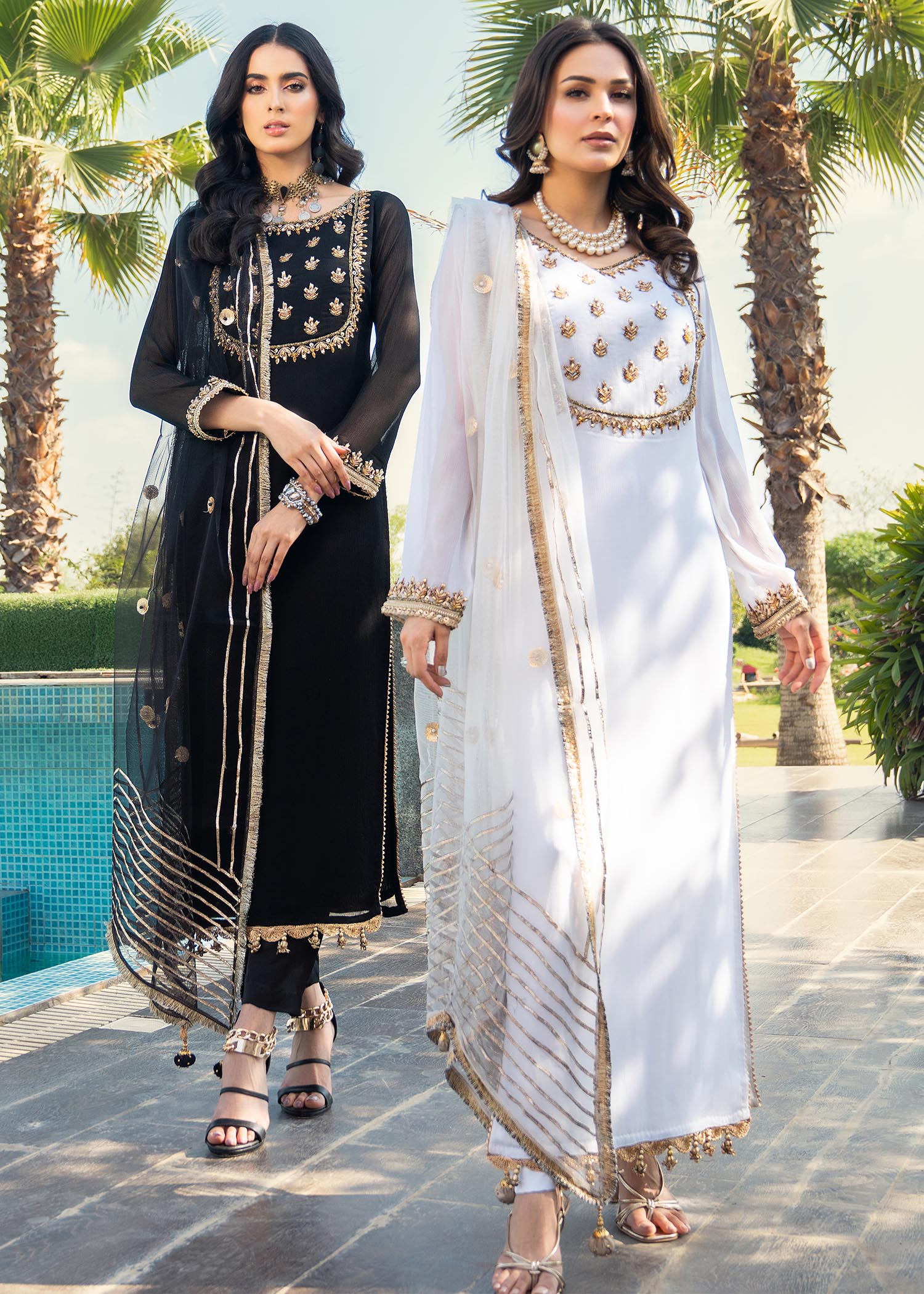 Khuda Baksh Creations Z 278 White Women 4pcs