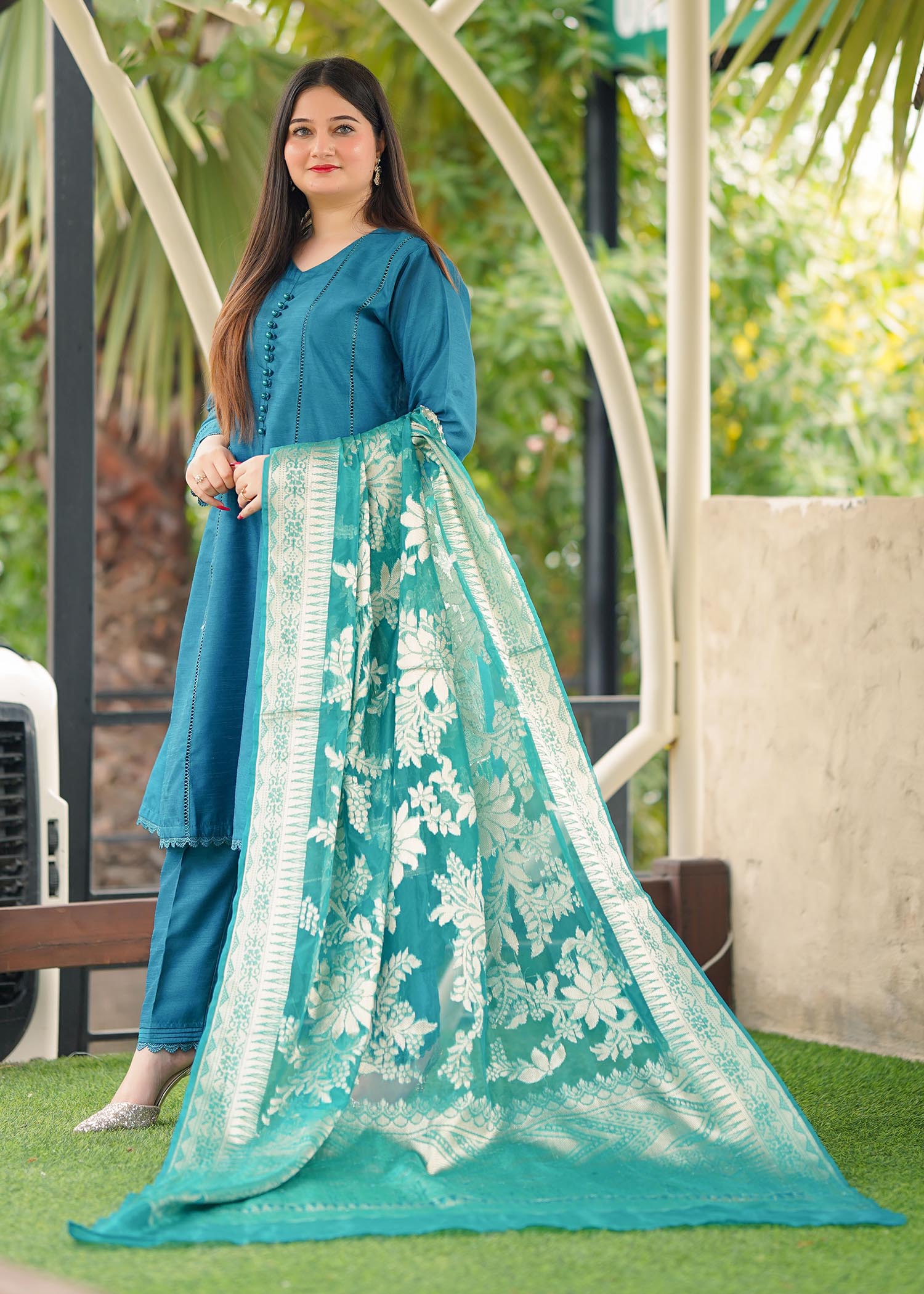 Four Season Boutique Kaseesh Zinc Blue Women 3pcs