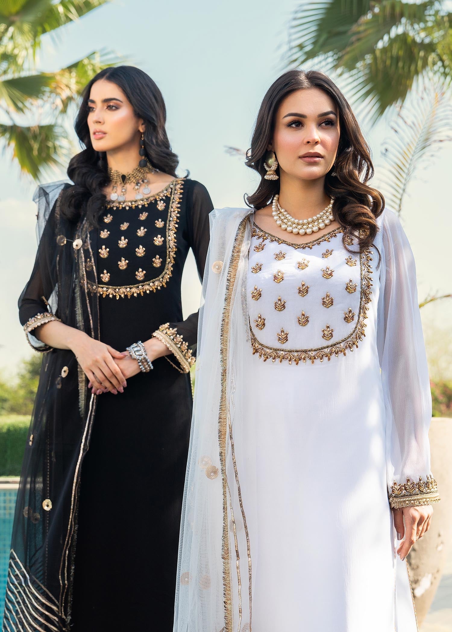 Khuda Baksh Creations Z 278 White Women 4pcs