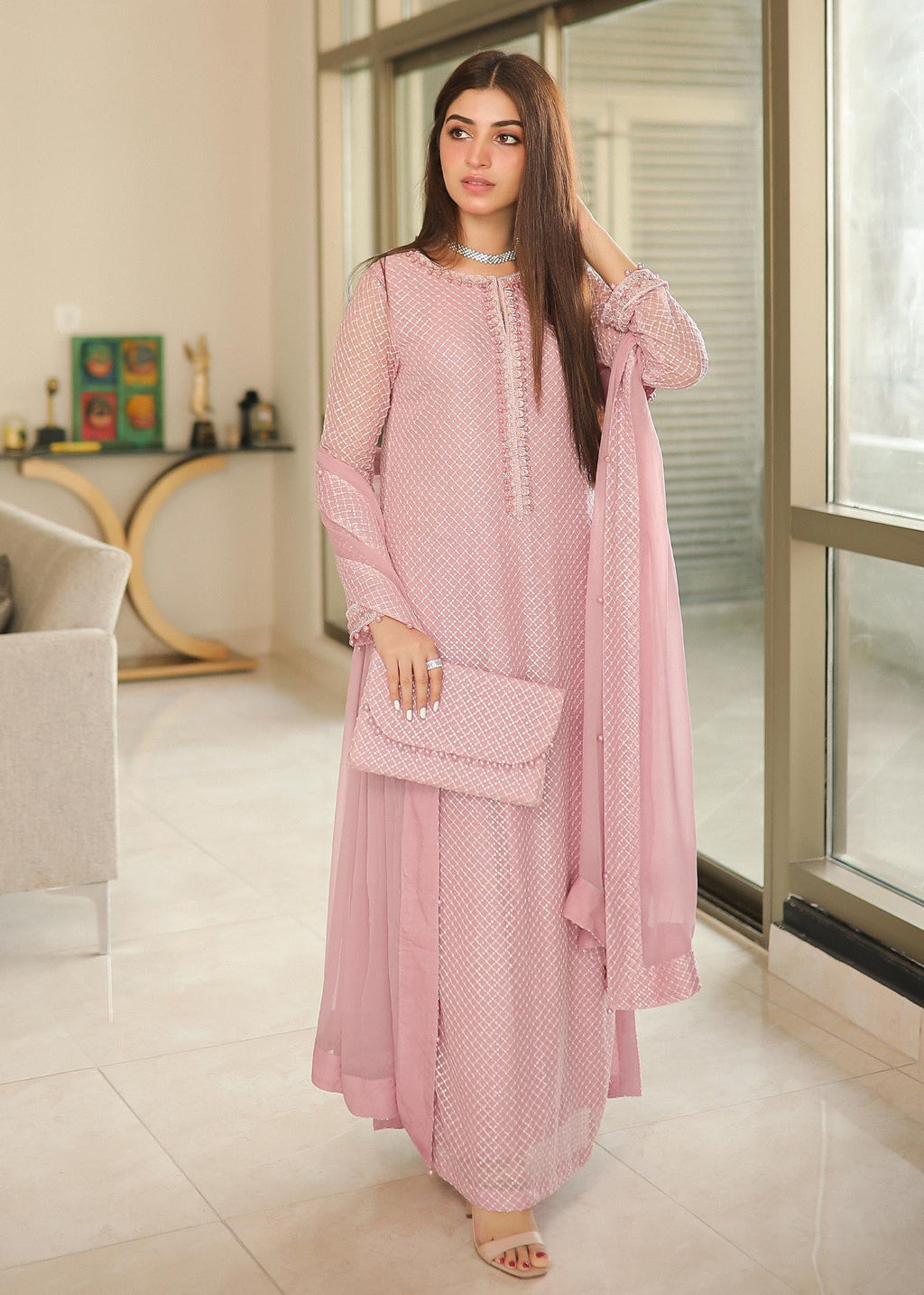 Rang-e-Haya Mehr (lylic pink) Women 4pcs