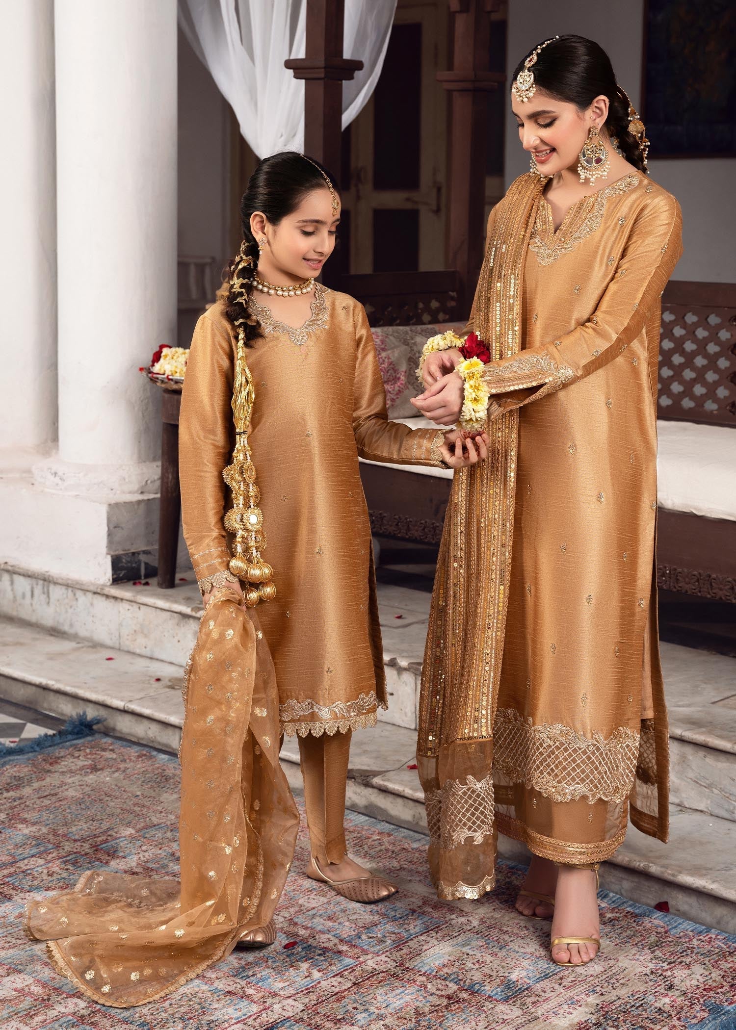 Rang-e-Haya Sandali gold Women 3pcs