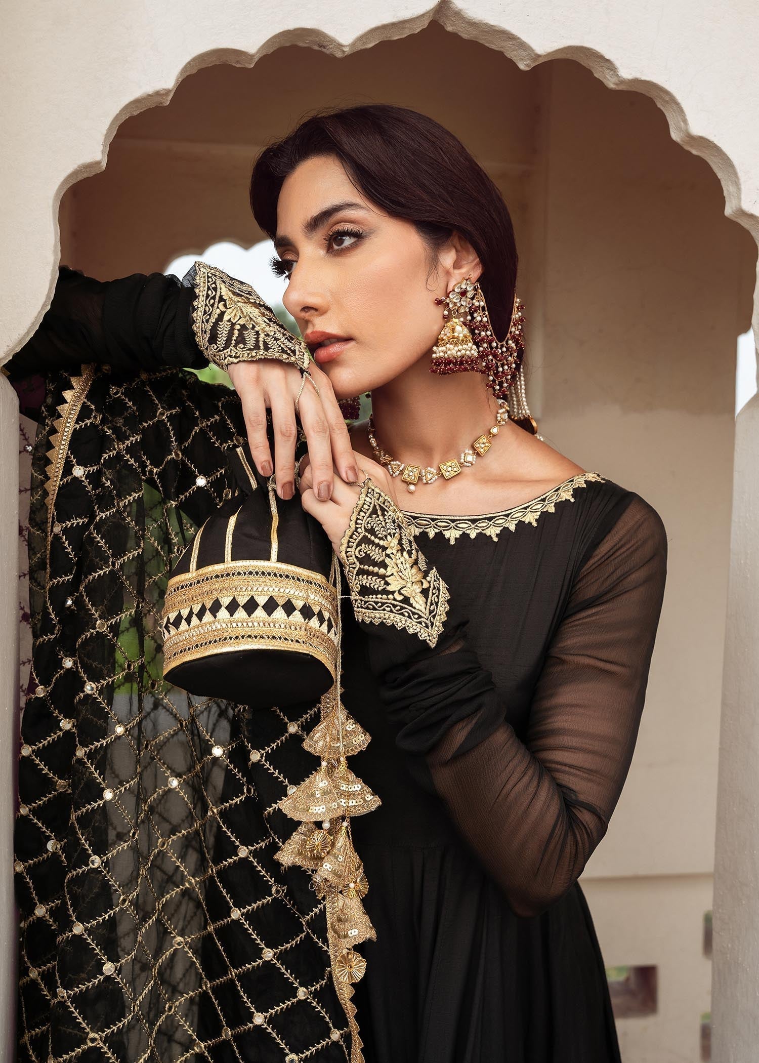 Rang-e-Haya Shama (Black) Women 3pcs