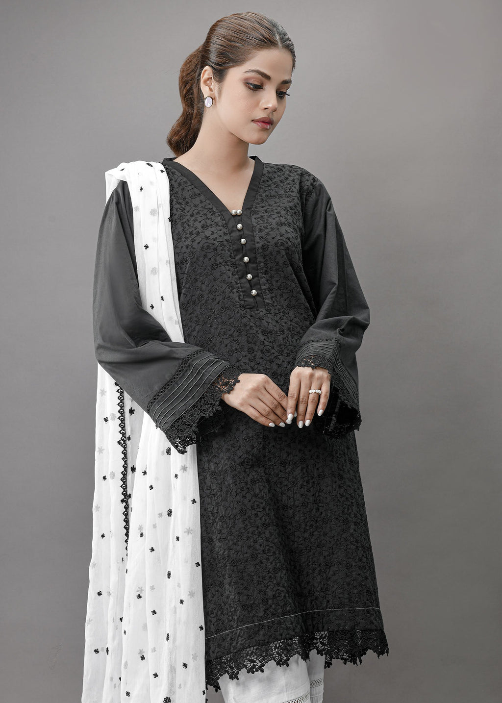 addee bk 1027 ( shirt and dupatta) Women 2pcs