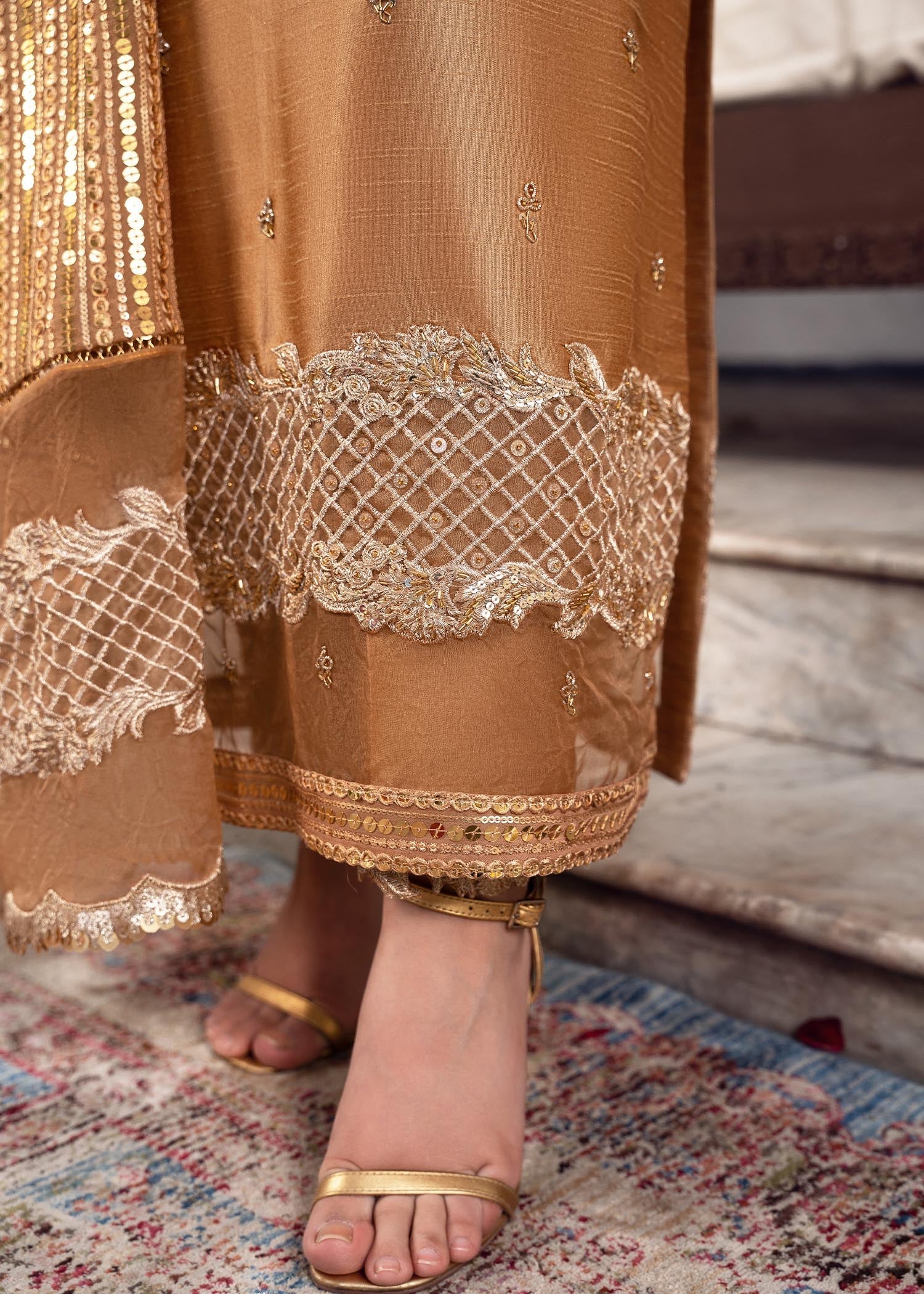 Rang-e-Haya Sandali gold Women 3pcs