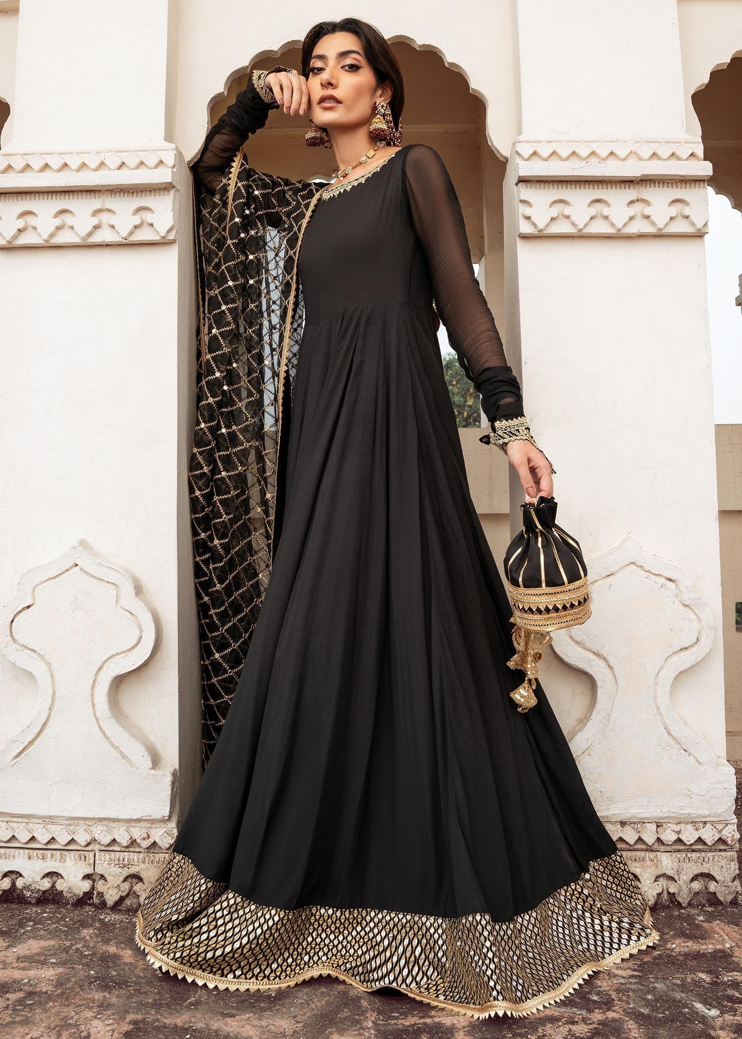 Rang-e-Haya Shama (Black) Women 3pcs