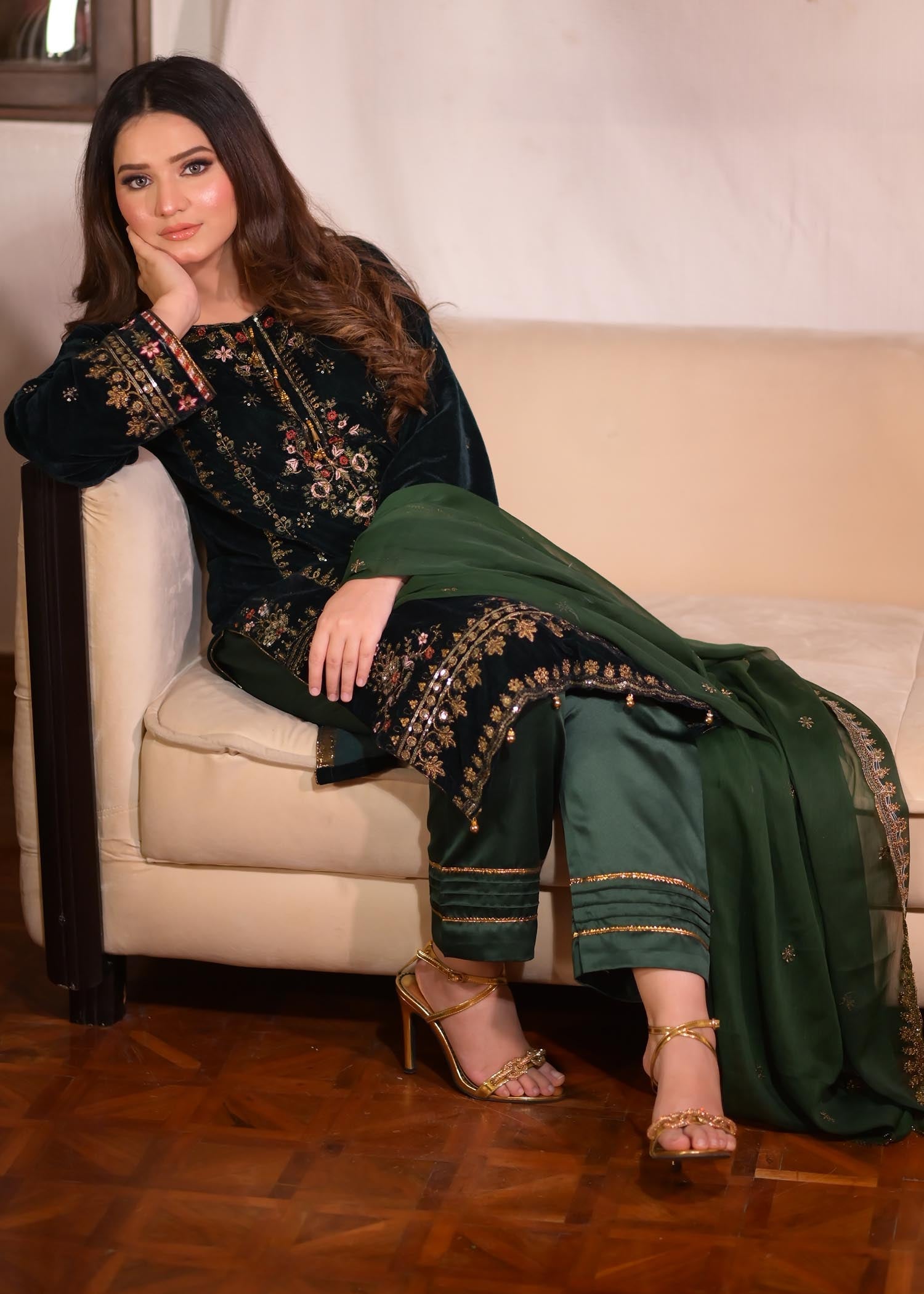 Rangoon Clothing Celestia Fern Velvetine Women 3pcs