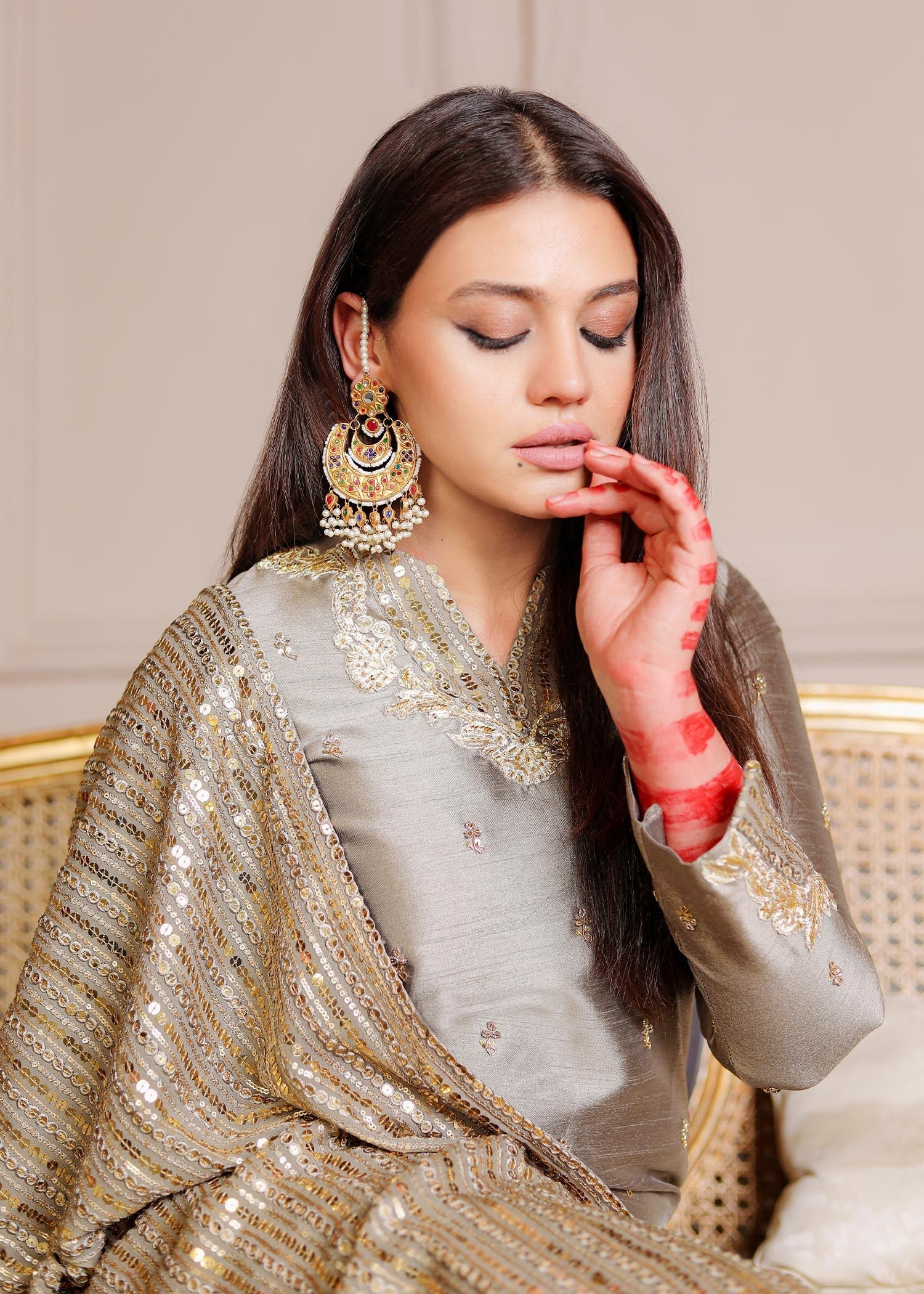 Rang-e-Haya Sandali grey Women 3pcs