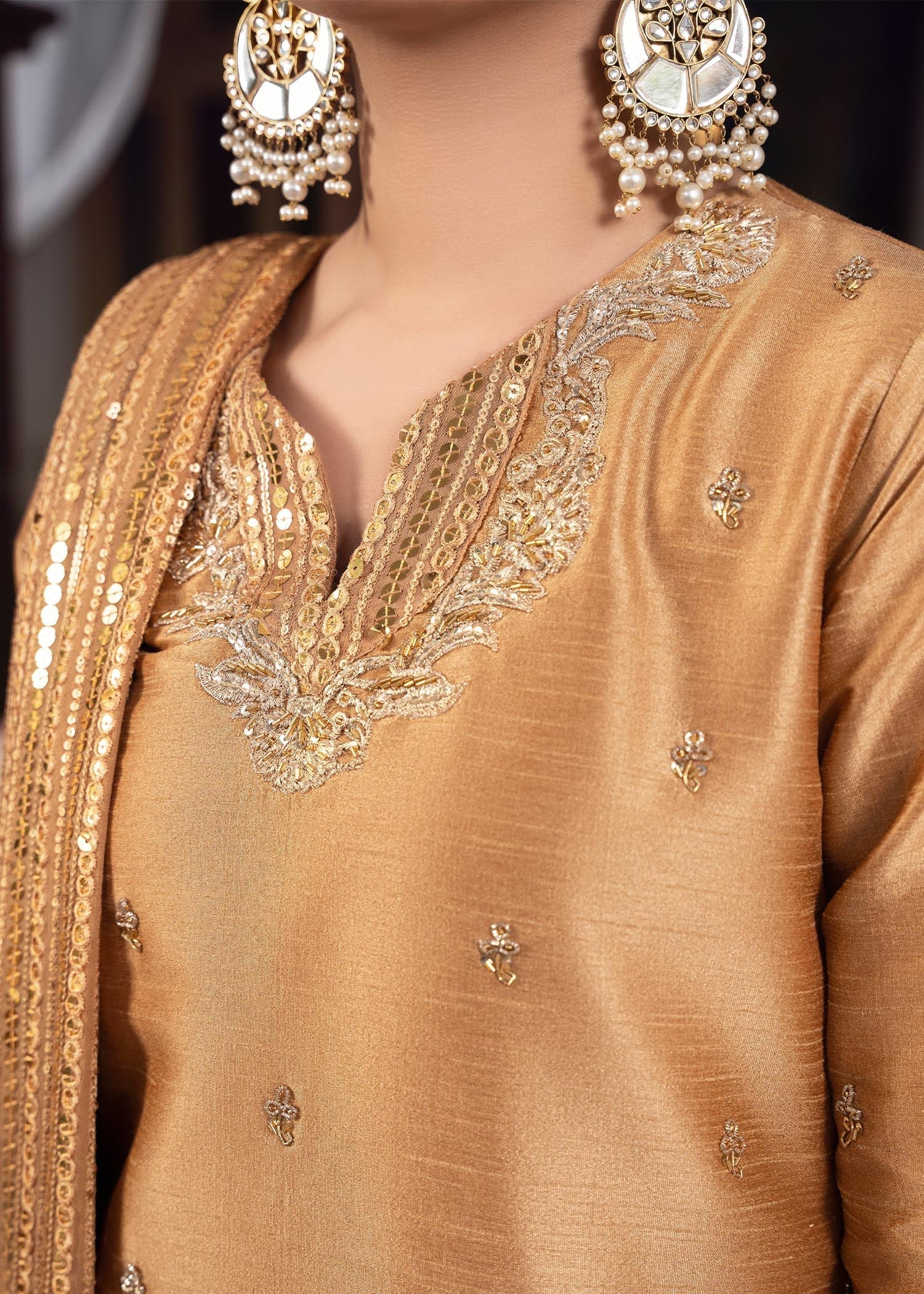 Rang-e-Haya Sandali gold Women 3pcs