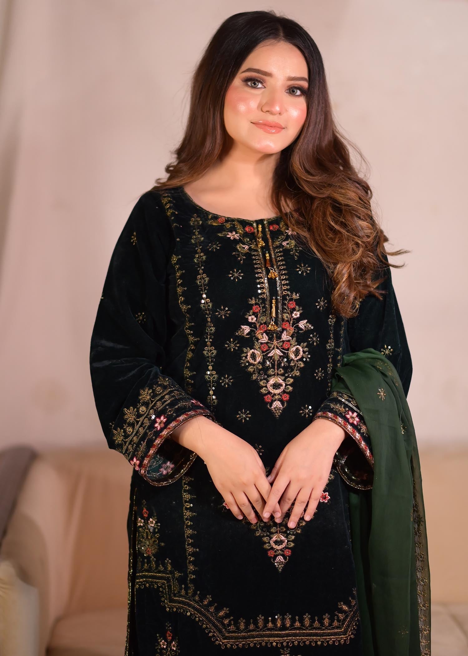 Rangoon Clothing Celestia Fern Velvetine Women 3pcs