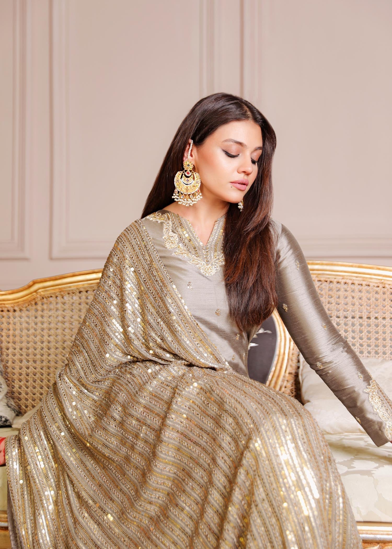 Rang-e-Haya Sandali grey Women 3pcs