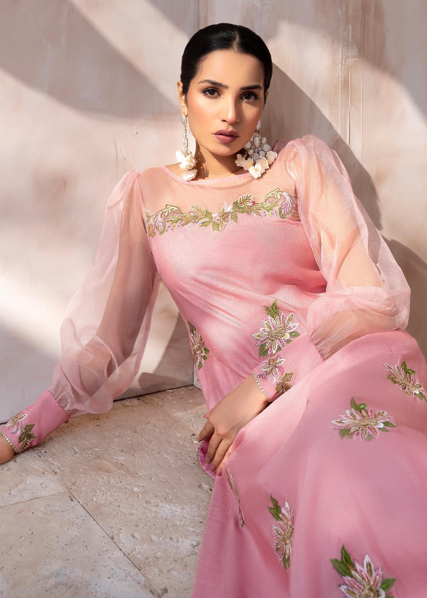 Rang-e-Meeras Frosted Flowers Women 2pcs