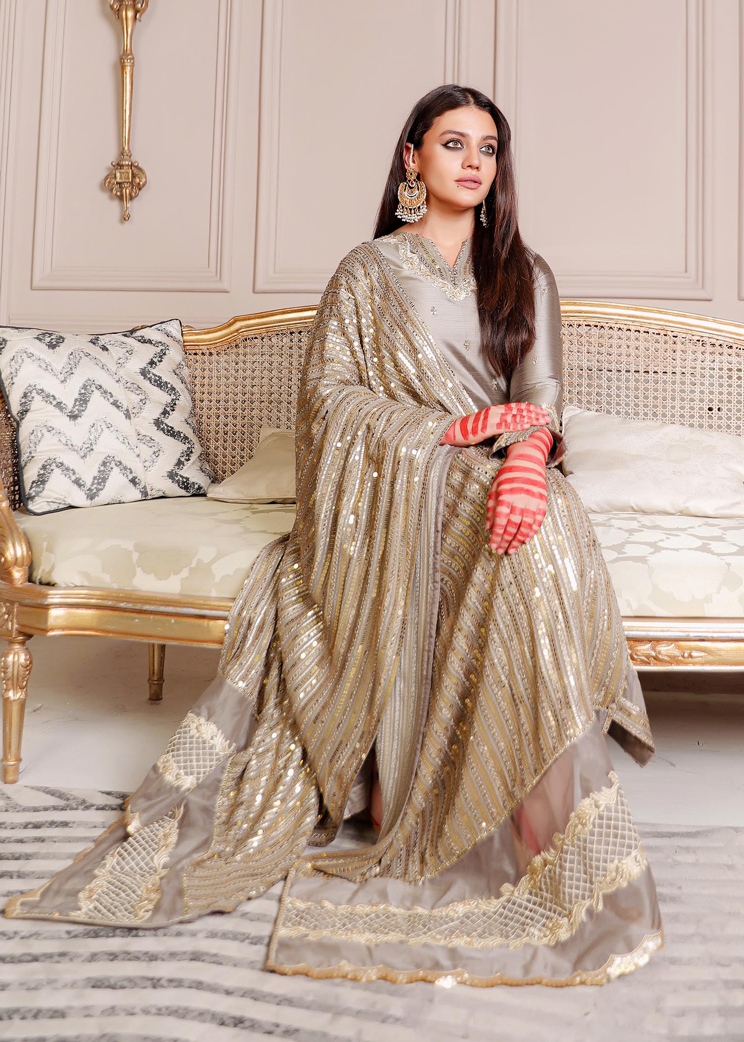Rang-e-Haya Sandali grey Women 3pcs