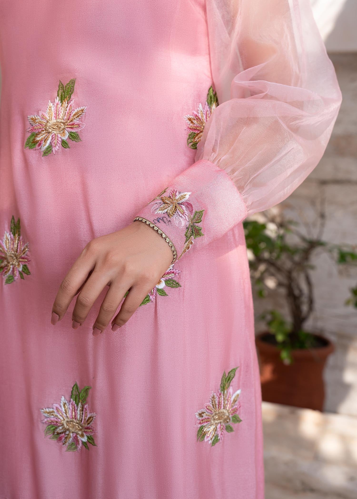 Rang-e-Meeras Frosted Flowers Women 2pcs