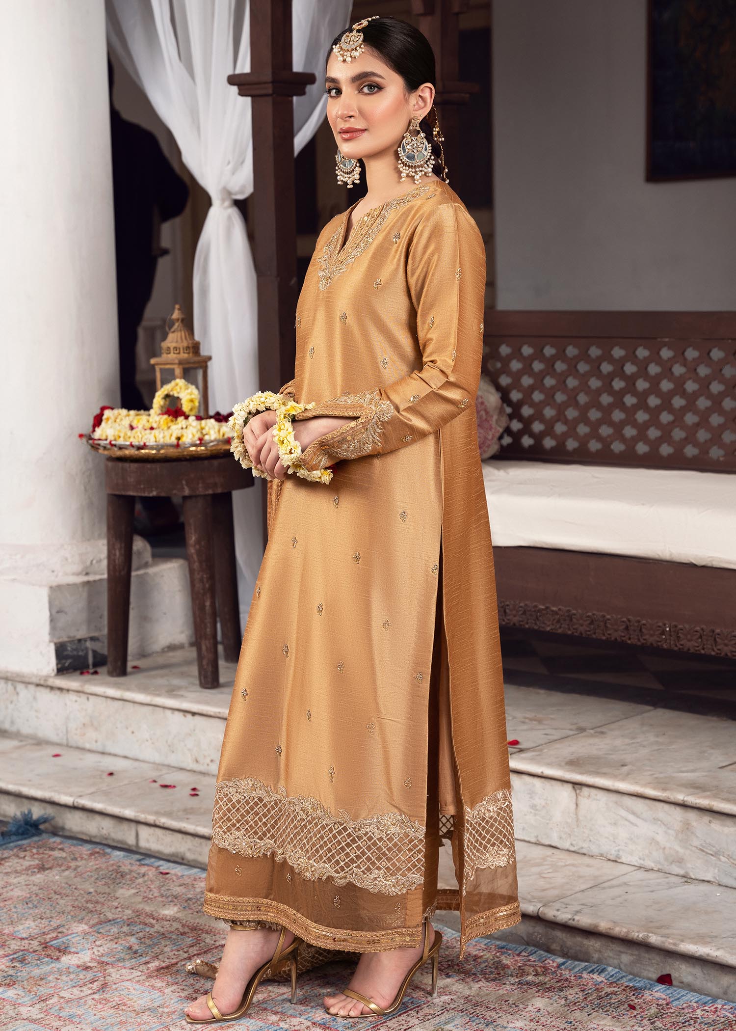 Rang-e-Haya Sandali gold Women 3pcs