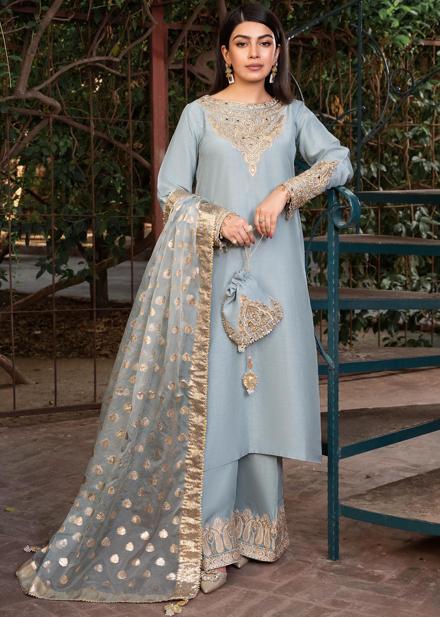 Rang-e-Haya Shireen Iceblue Women 3pcs