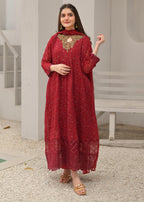 Rangoon Clothing Qurbat Maroon Women 3pcs