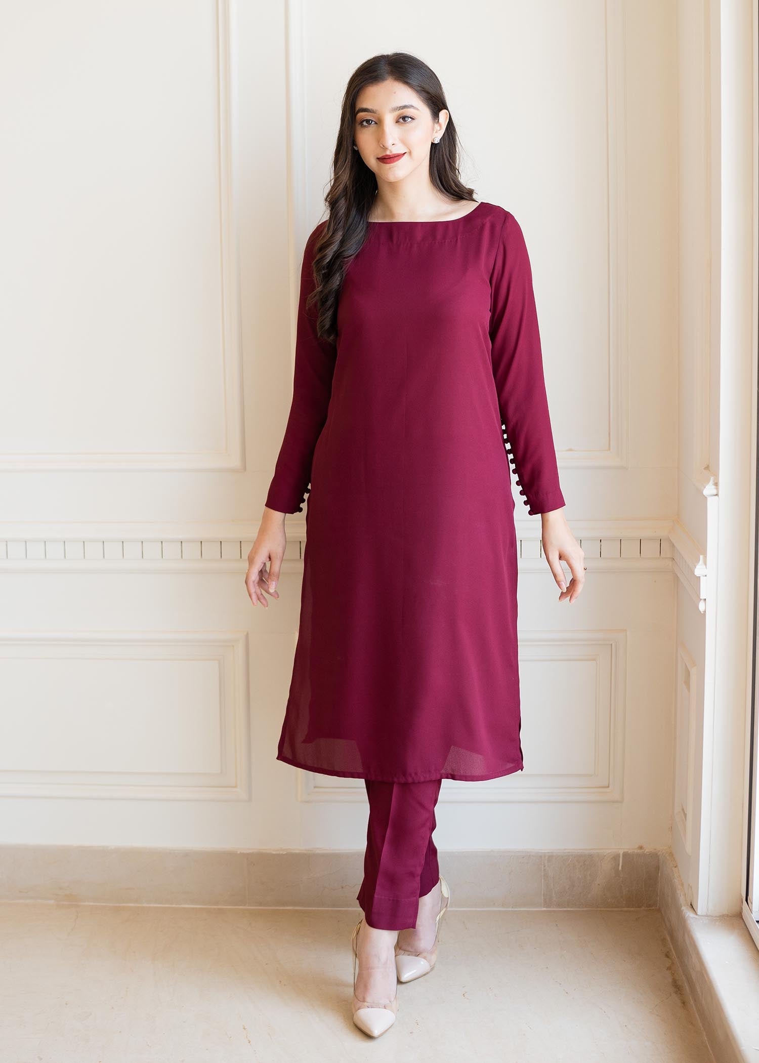 Aisling By Nirmal Wine Women 2pcs