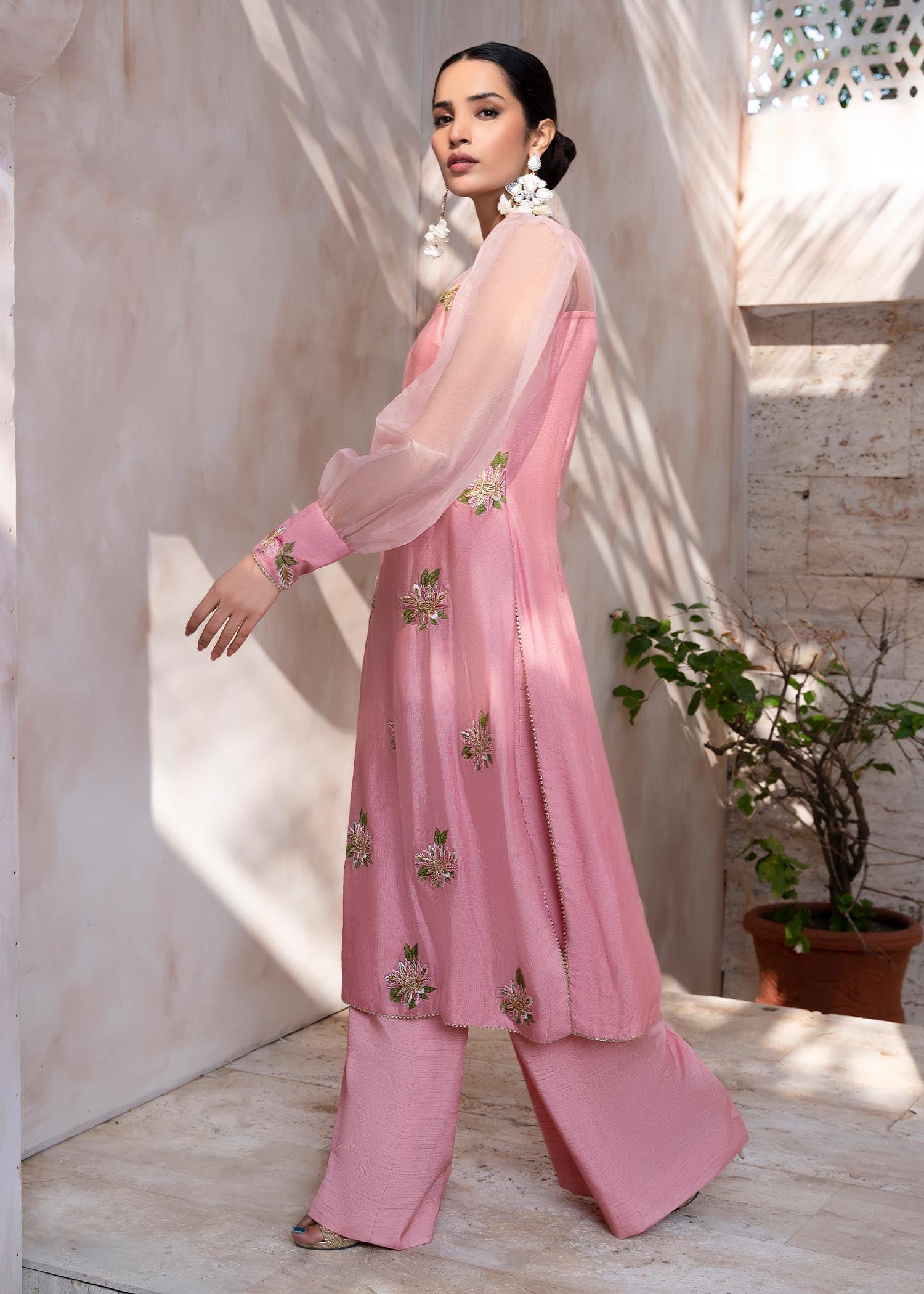 Rang-e-Meeras Frosted Flowers Women 2pcs
