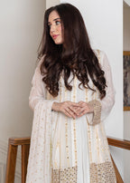 Rang-e-Haya Anchal / White Women 4pcs