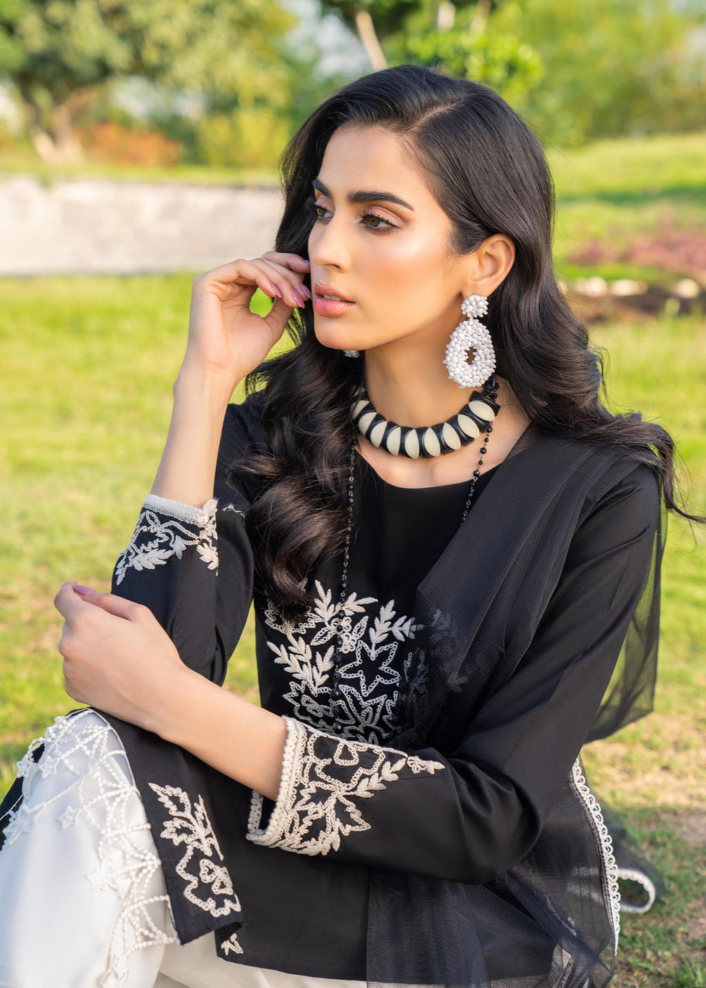 Khuda Baksh Creations Amber (S 119 Black) Women 4pcs