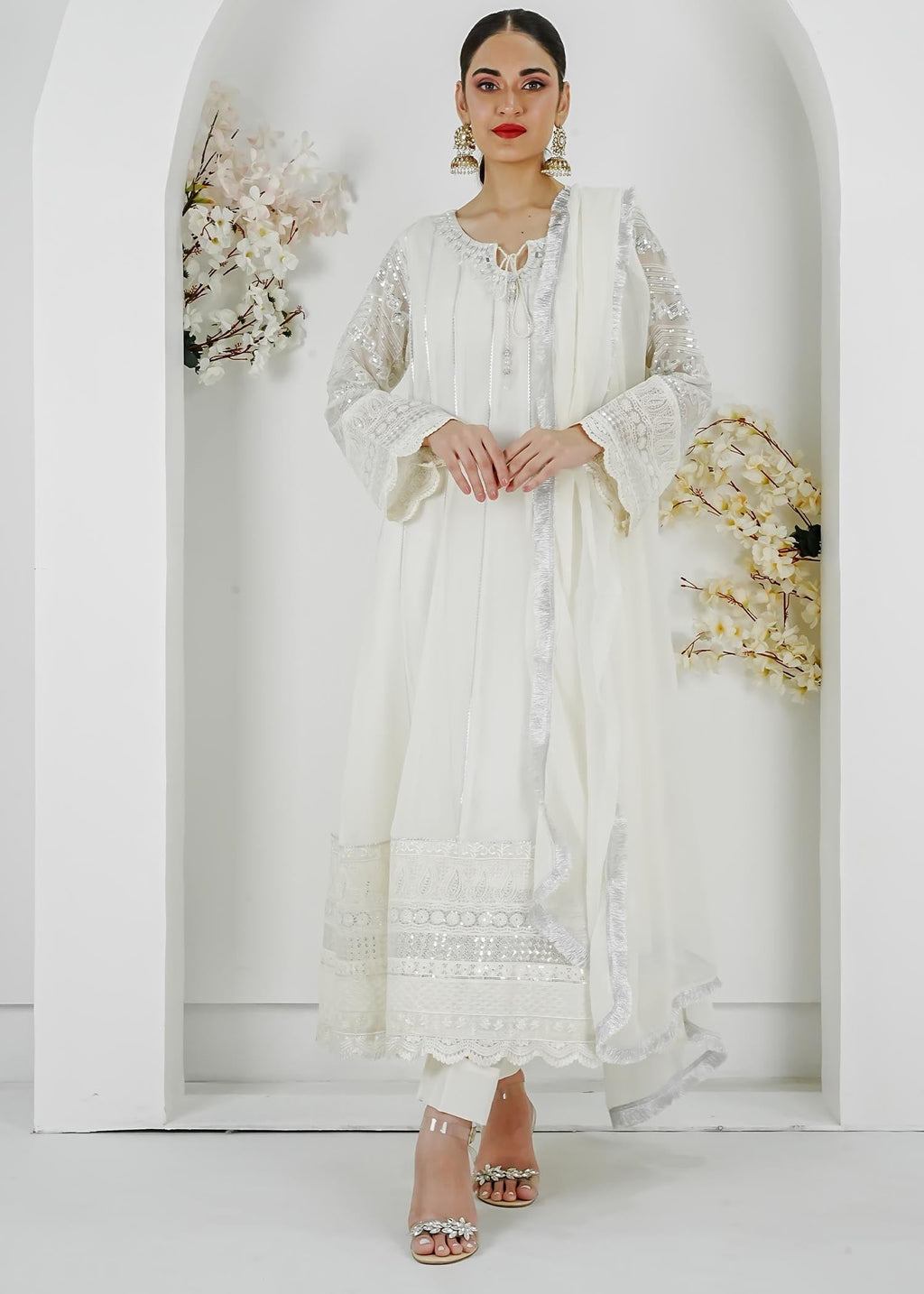 Manahils MAXI 121 OFF WHITE Women 3pcs