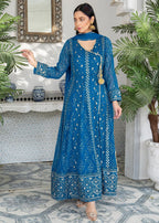 Manahils Angrakha 099 Zinc Blue Women 3pcs