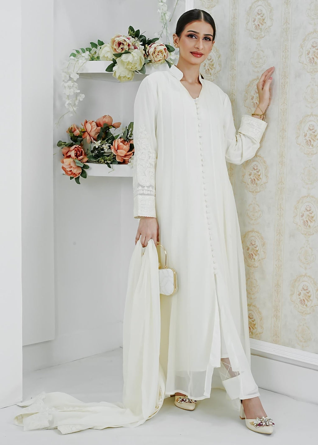 Manahils MAXI 121 OFF WHITE Women 3pcs