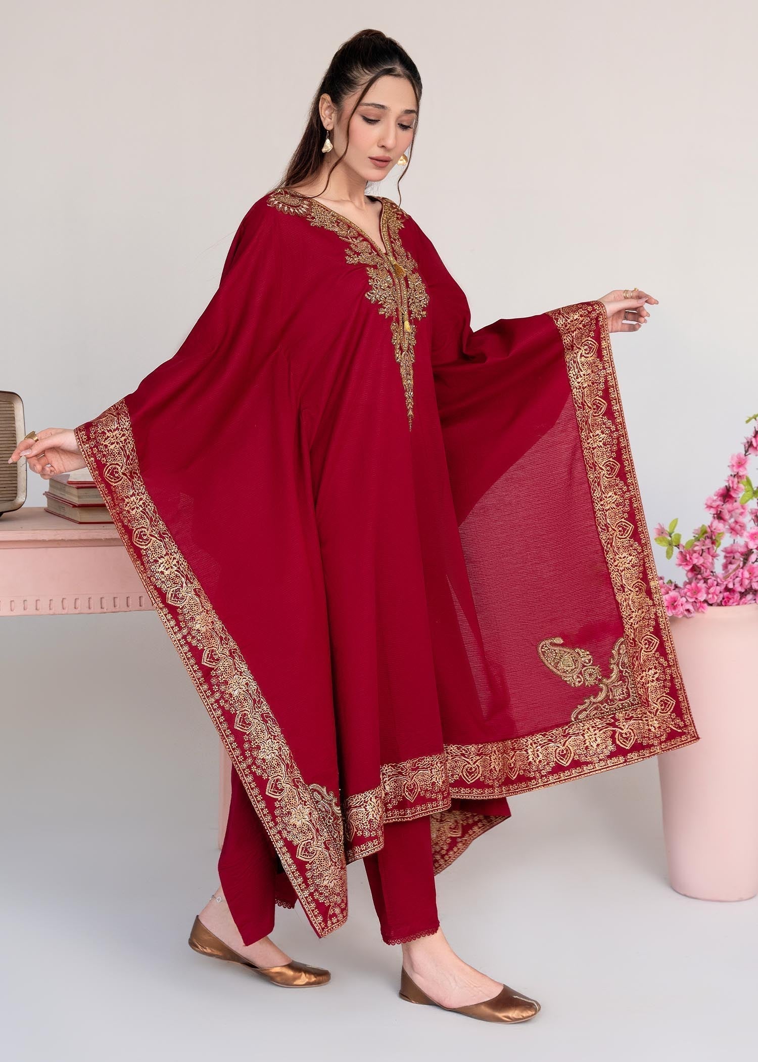 Sahibas By Mirza Crescent Maroon Women 1pcs