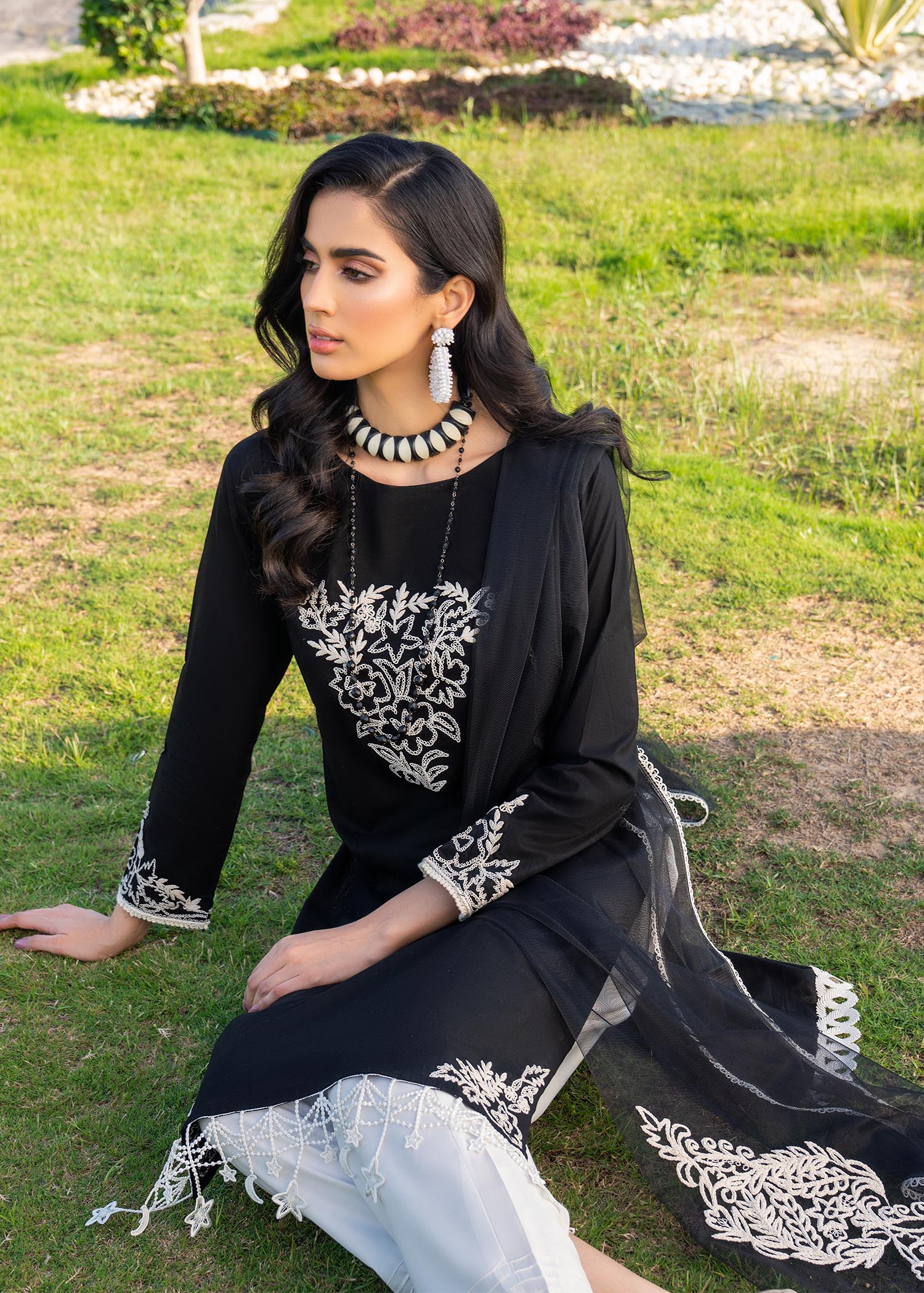 Khuda Baksh Creations Amber (S 119 Black) Women 4pcs