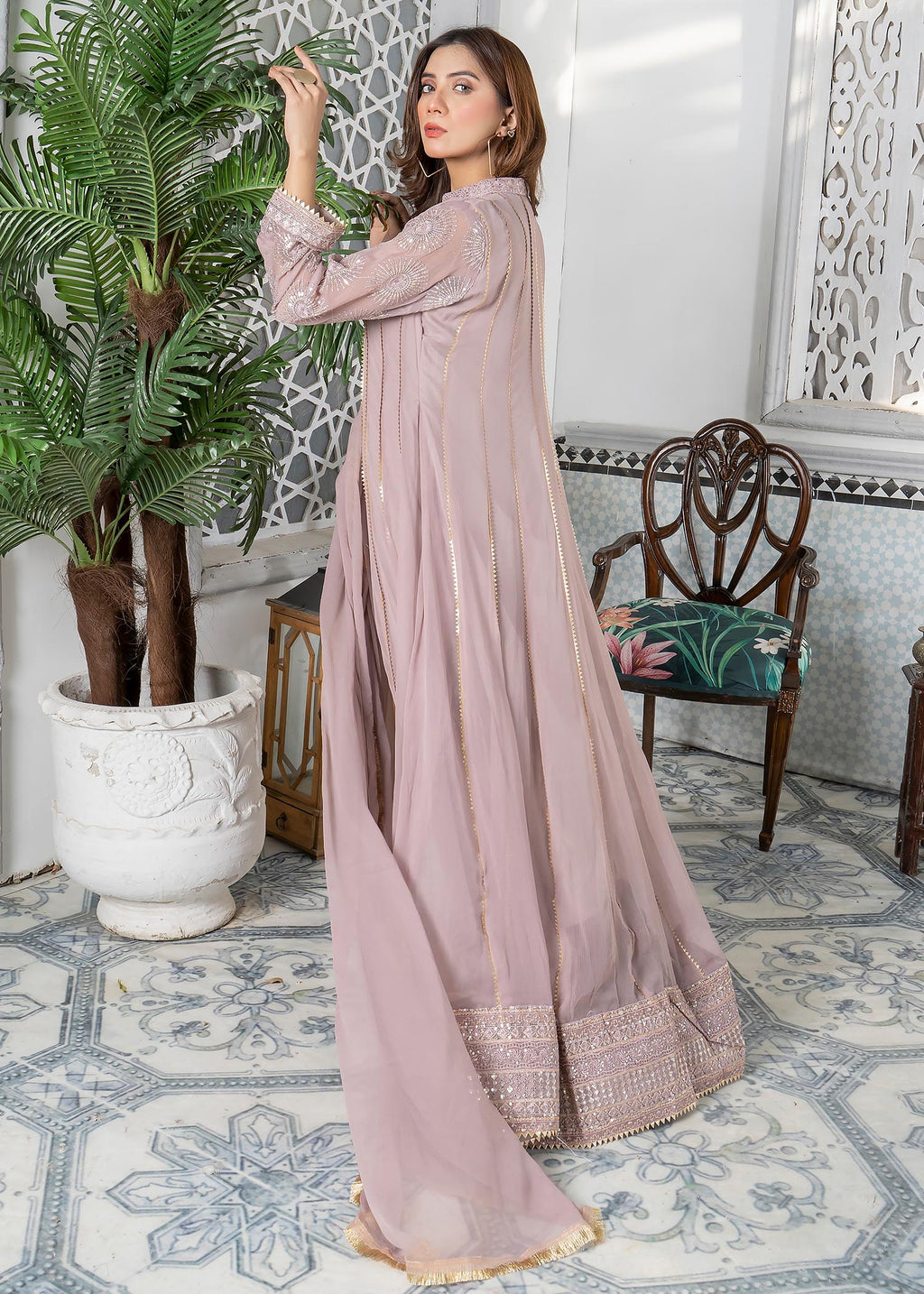 Manahils Maxi 106 Purple Women 3pcs