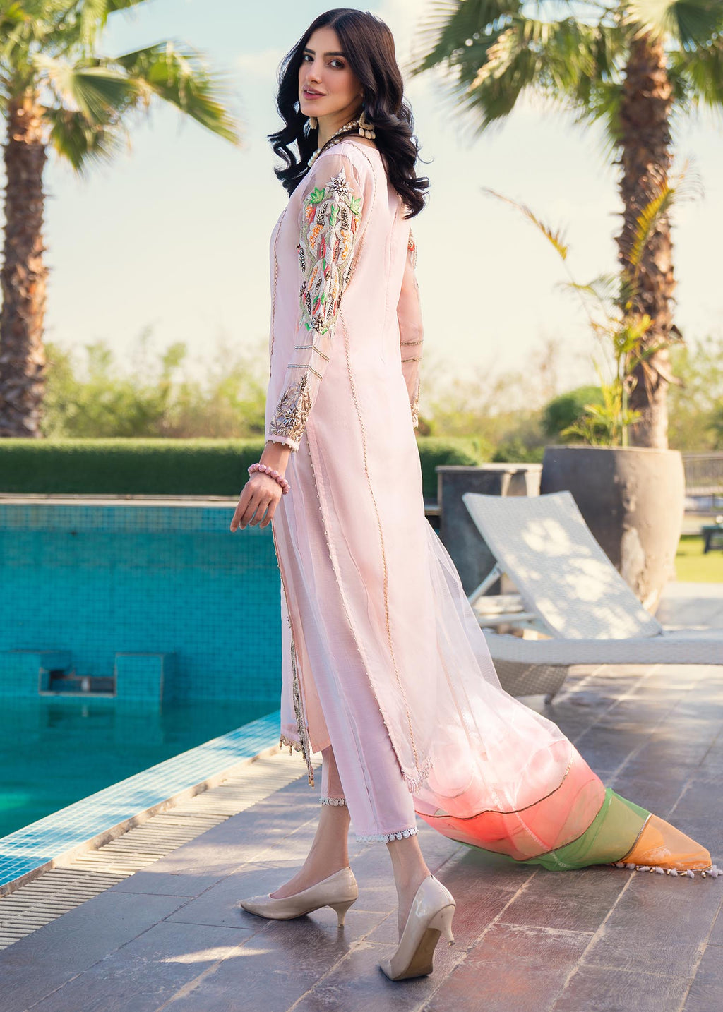 Khuda Baksh Creations M 102 Pink Women 3pcs