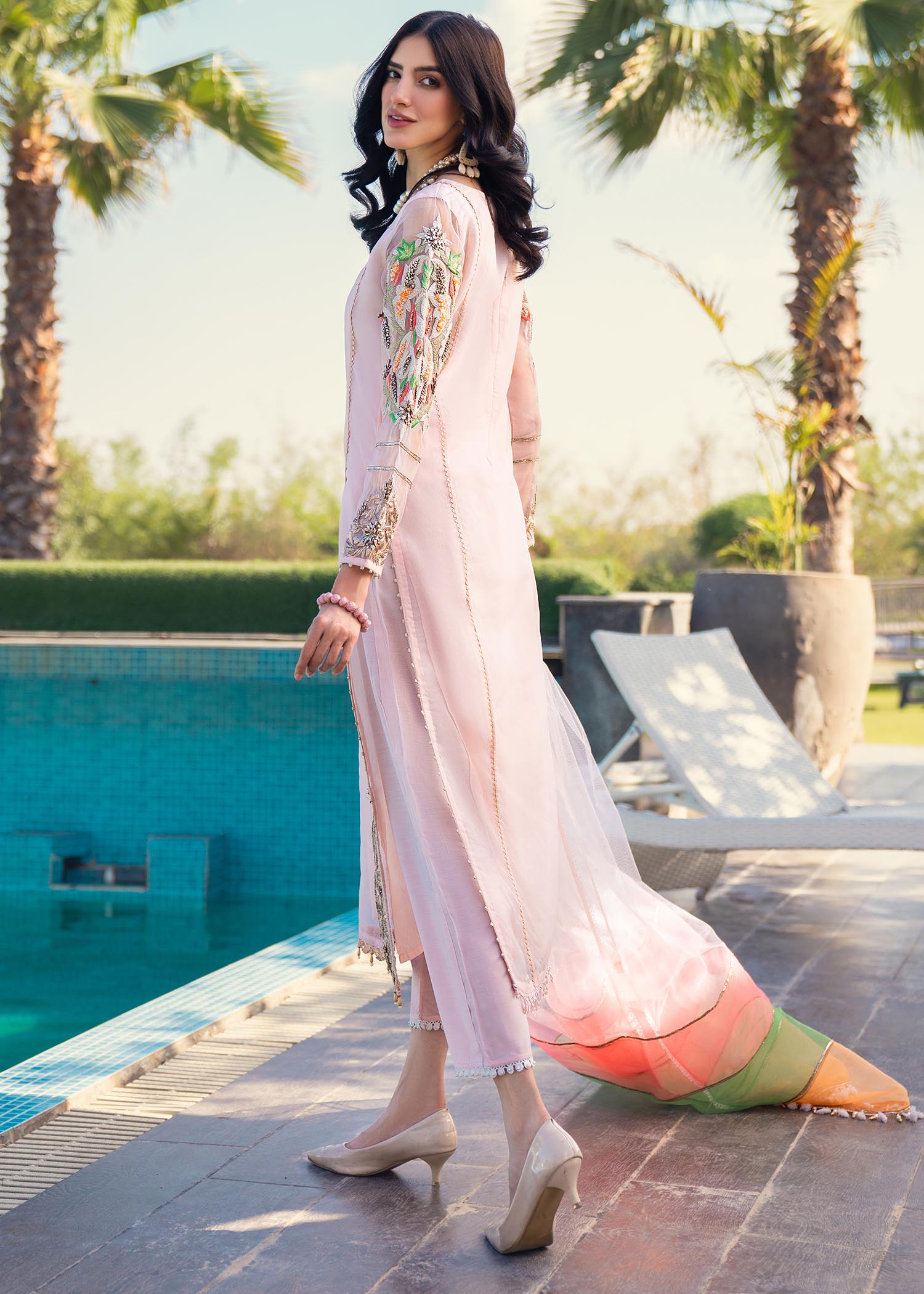 Khuda Baksh Creations M 102 Pink Women 3pcs