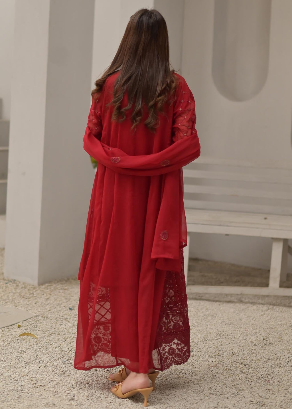 Rangoon Clothing Qurbat Maroon Women 3pcs