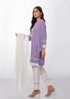 Decuir Shop Stitched Lavender and white Suit DC 003
