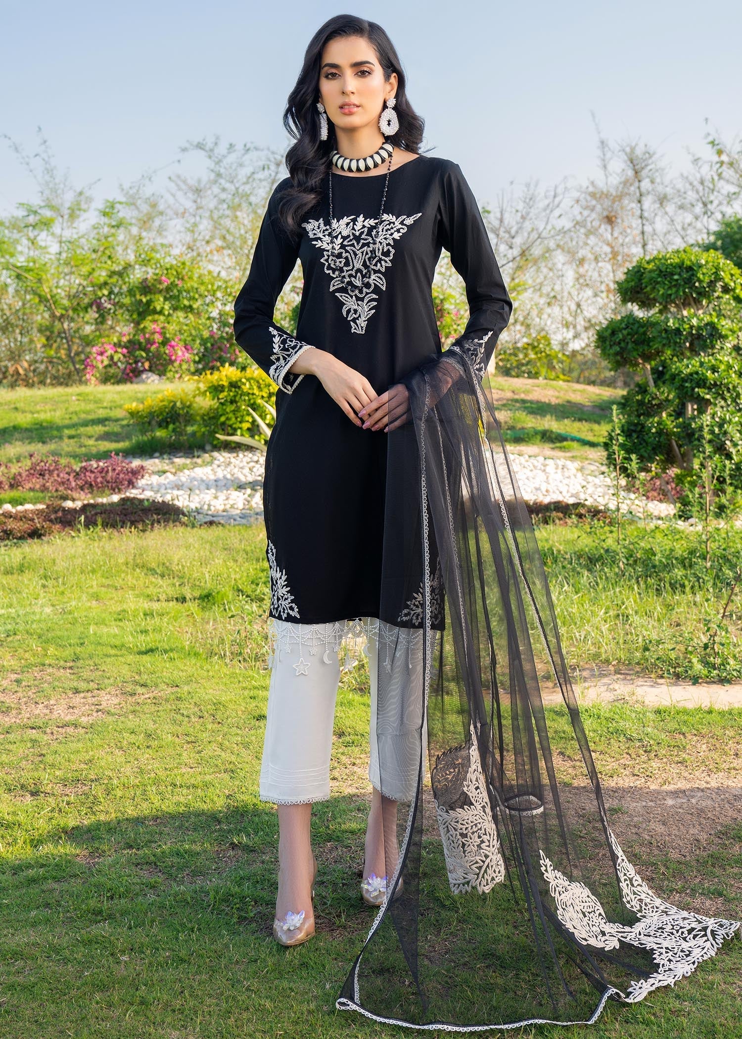 Khuda Baksh Creations Amber (S 119 Black) Women 4pcs