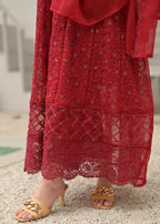 Rangoon Clothing Qurbat Maroon Women 3pcs