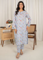 Zara Shah printed lawn suit D7 Women 2pcs