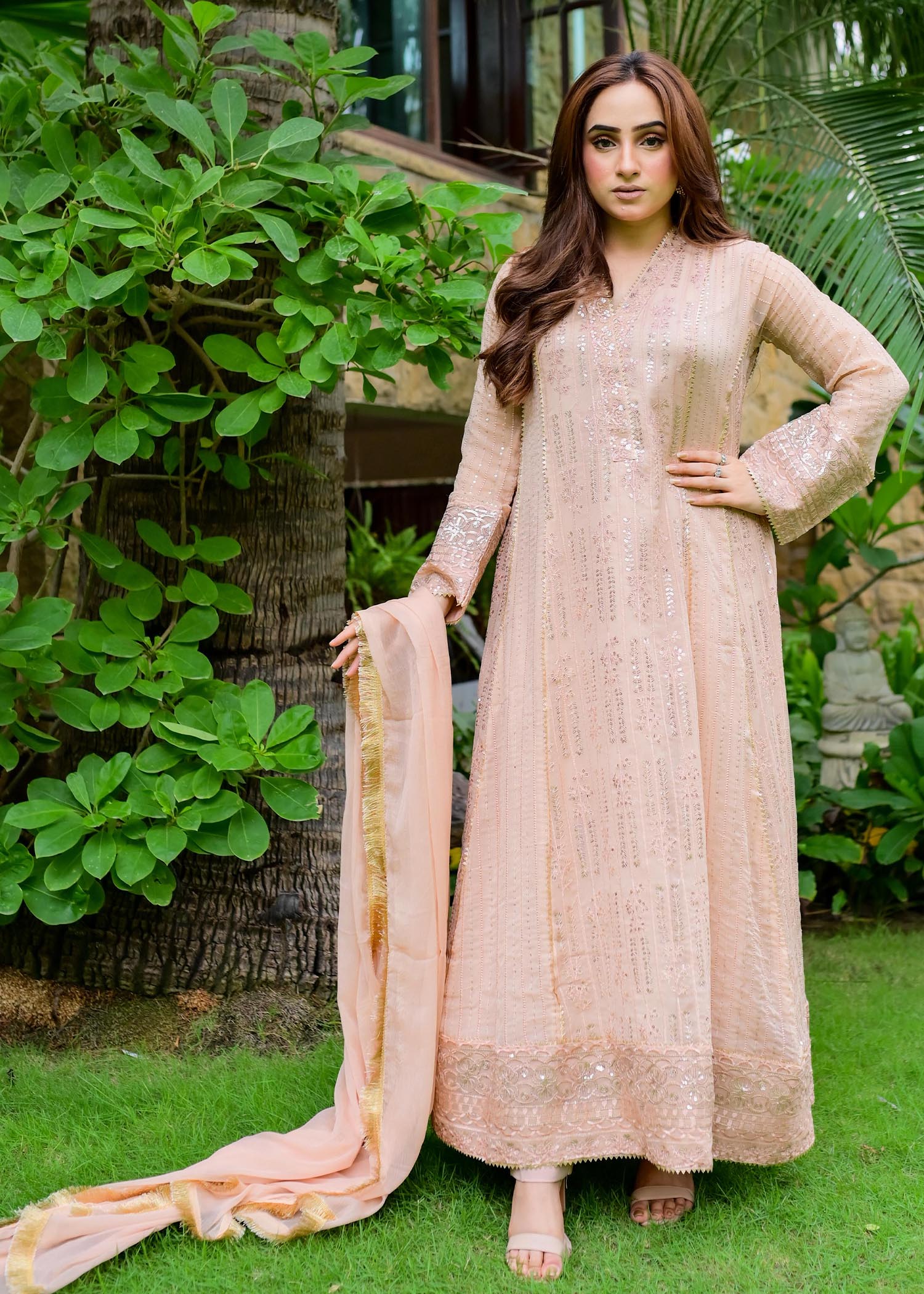 Manahils MAXI 117 CEDAR PEACH Women 3pcs