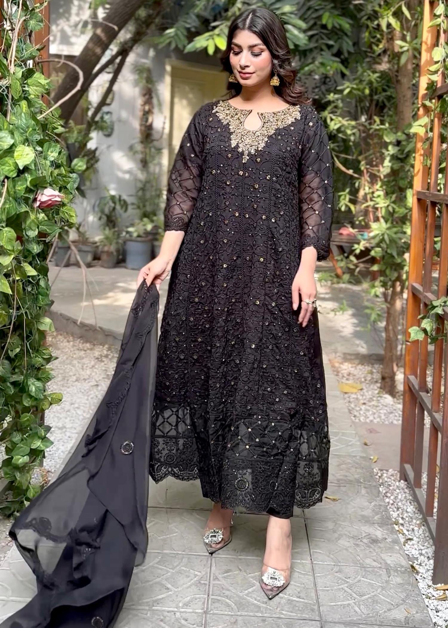 Rangoon Clothing Qurbat Black Women 3pcs