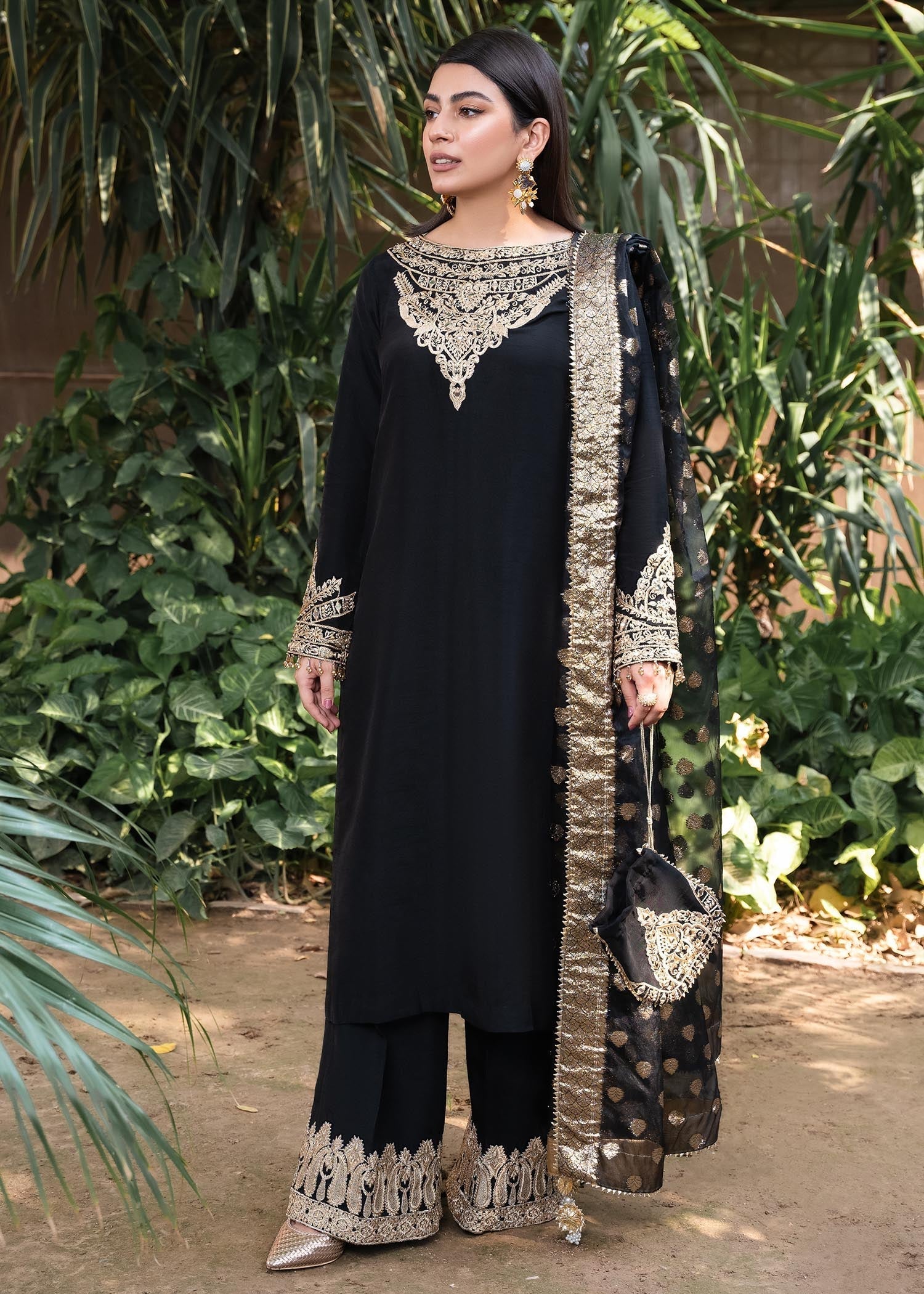 Rang-e-Haya Shireen Black Women 3pcs
