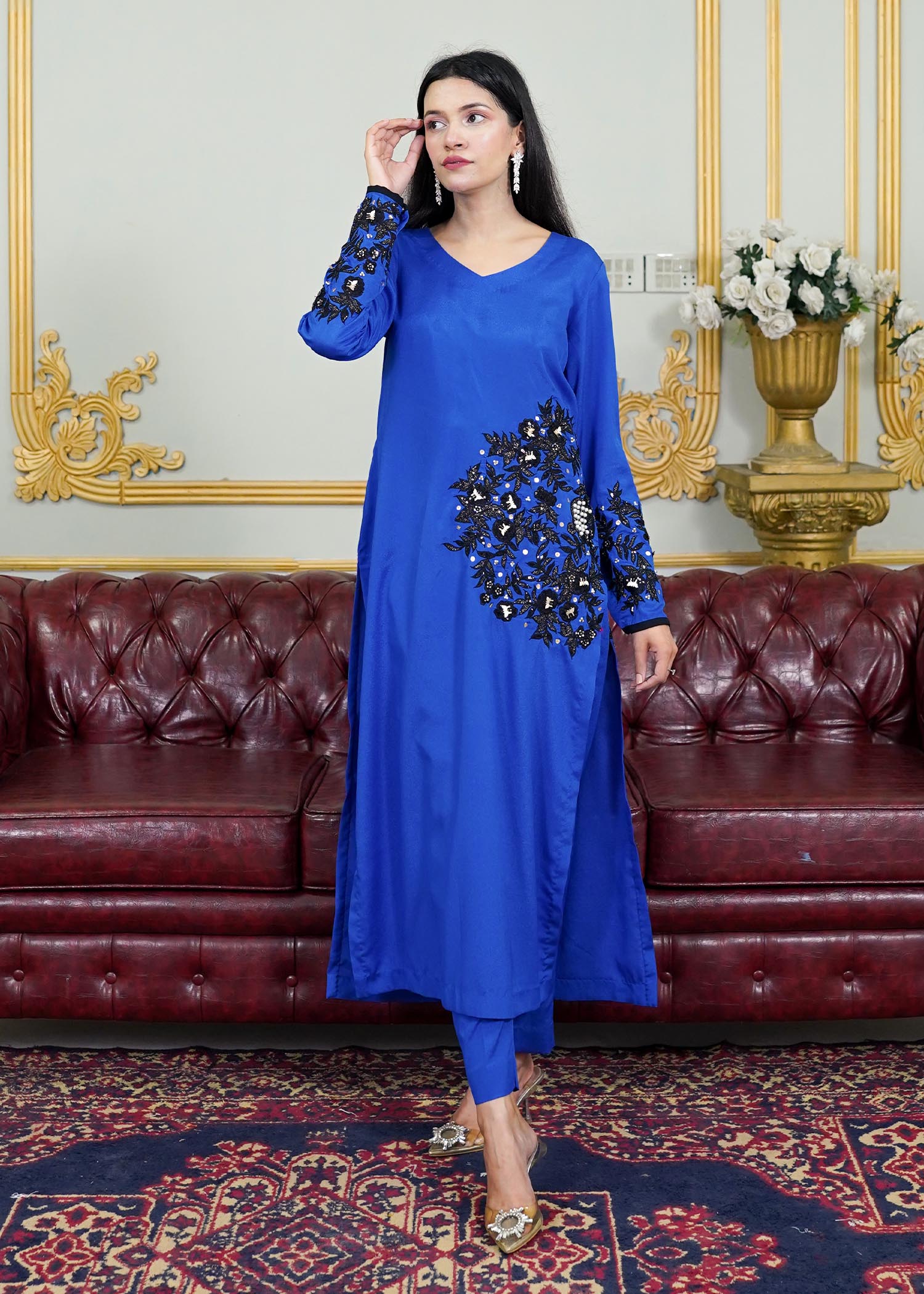 Ainee Faisal AF 368 Blue Circles Women 2pcs