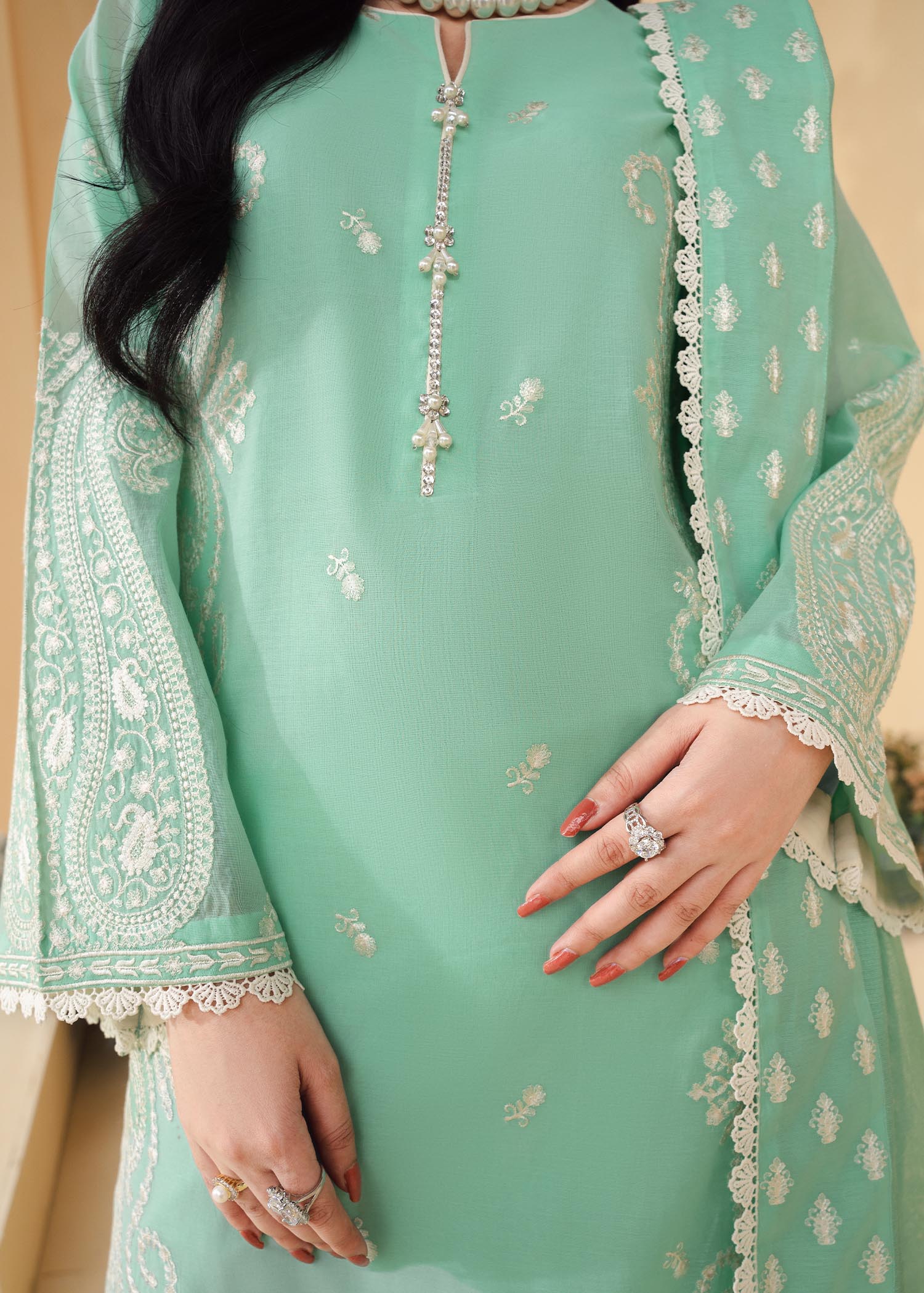 Rang-e-Haya Nehal (Ice Green) Women 4pcs