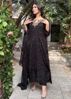 Rangoon Clothing Qurbat Black Women 3pcs