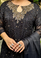 Rangoon Clothing Qurbat Black Women 3pcs