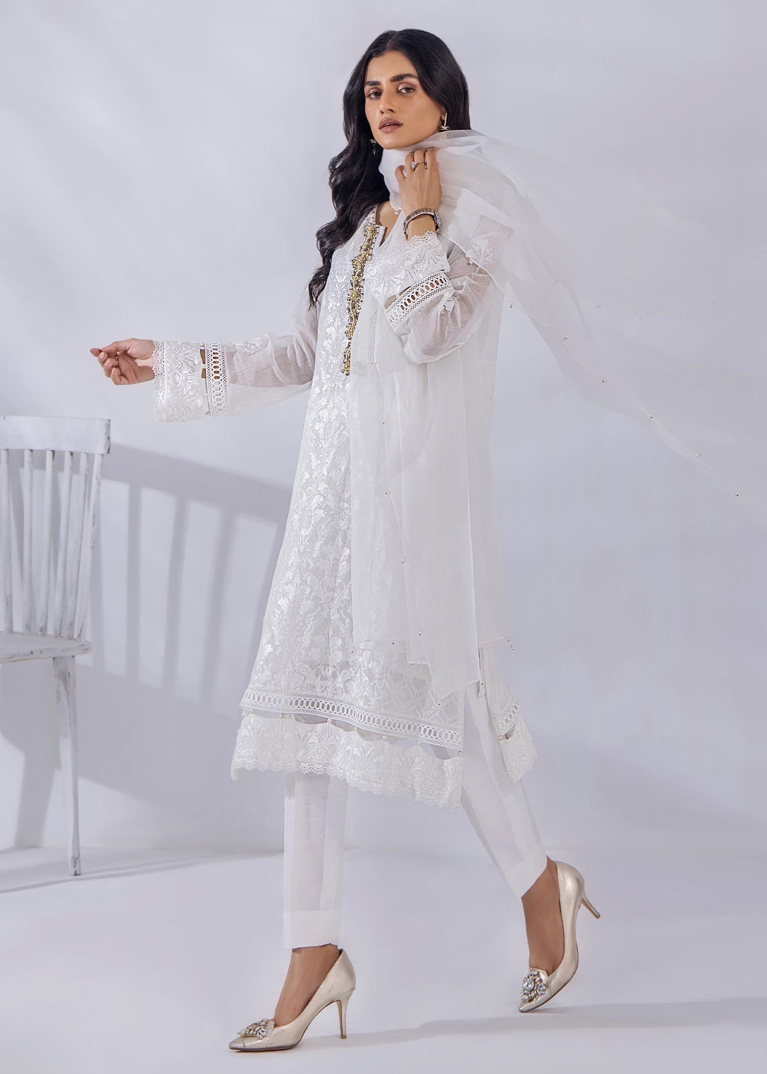 Malook White Swan Women 2pcs