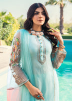 Khuda Baksh Creations M 102 Cyan Women 3pcs