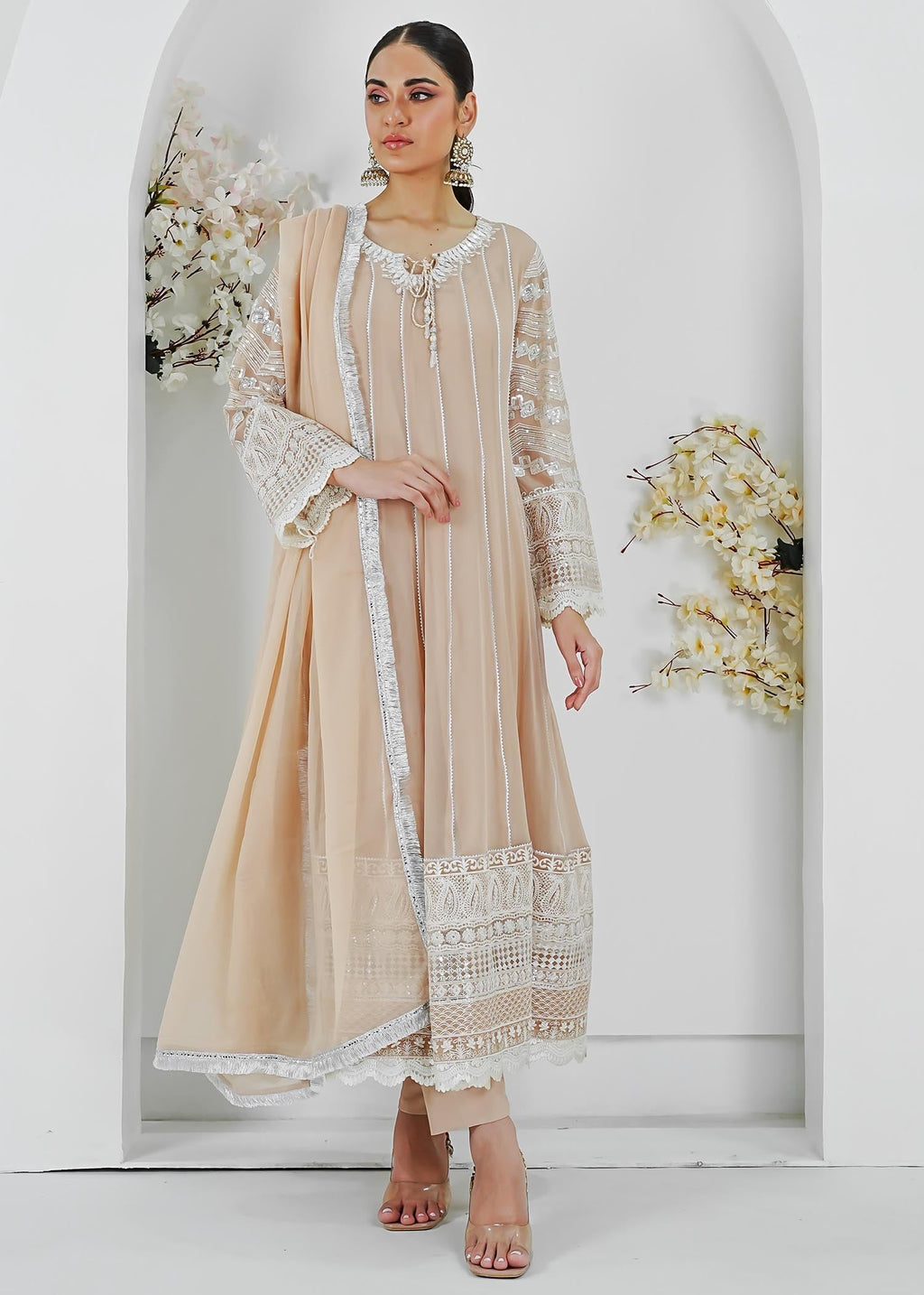 Manahils MAXI 121 PEACH Women 3pcs